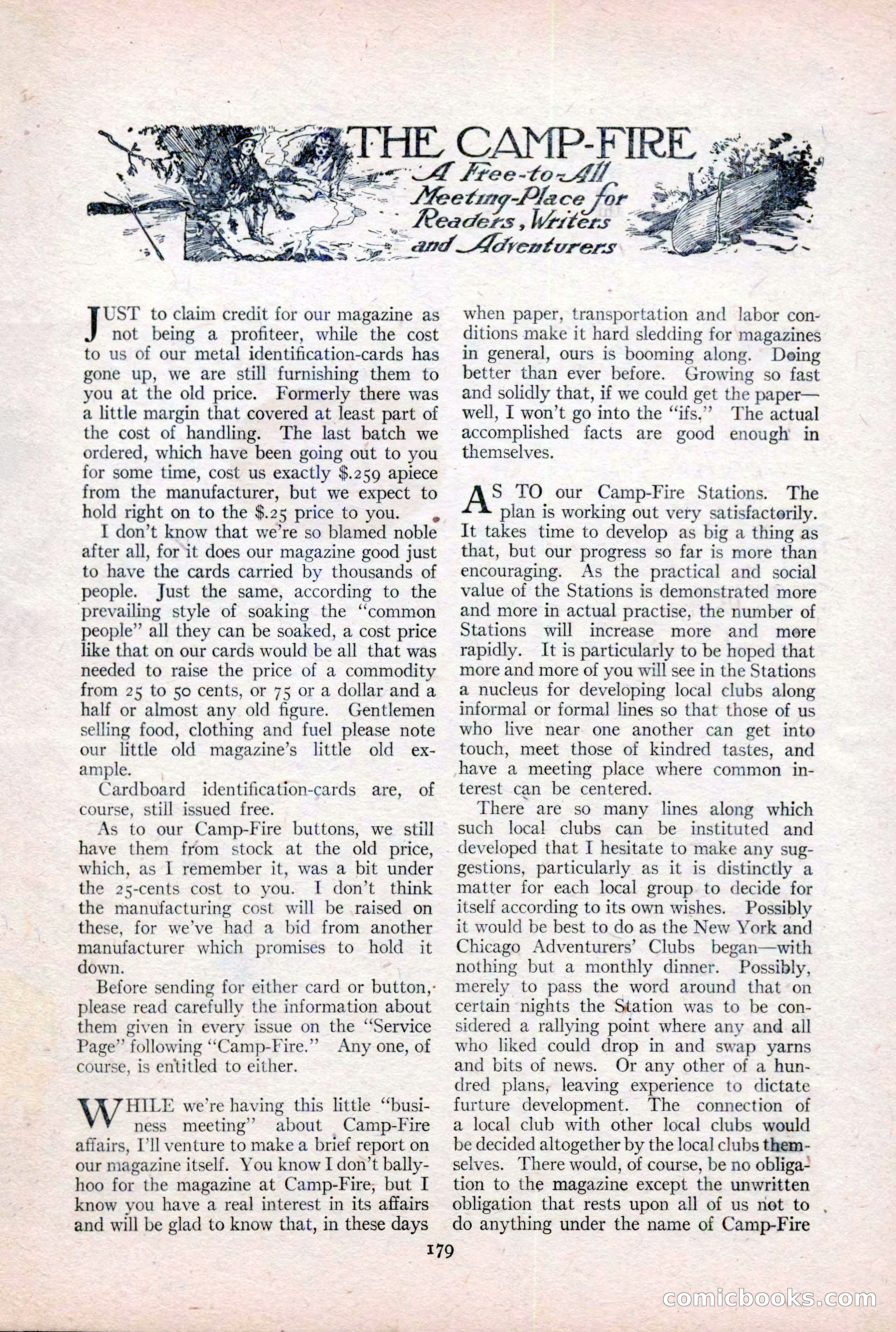 Adventure Magazine Cover, February 3, 1921 — page 185 of 200