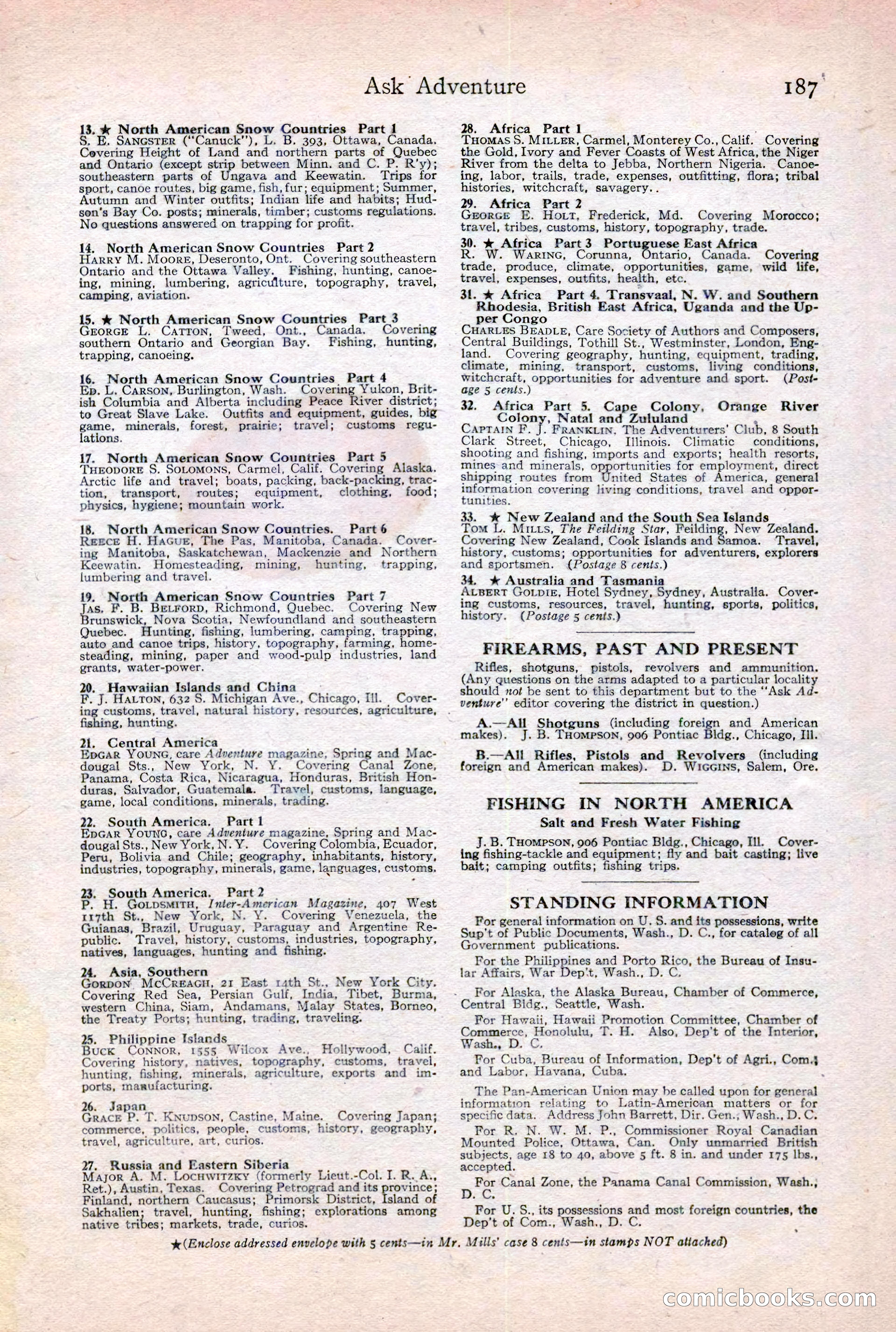 Adventure Magazine Cover, February 3, 1921 — page 193 of 200