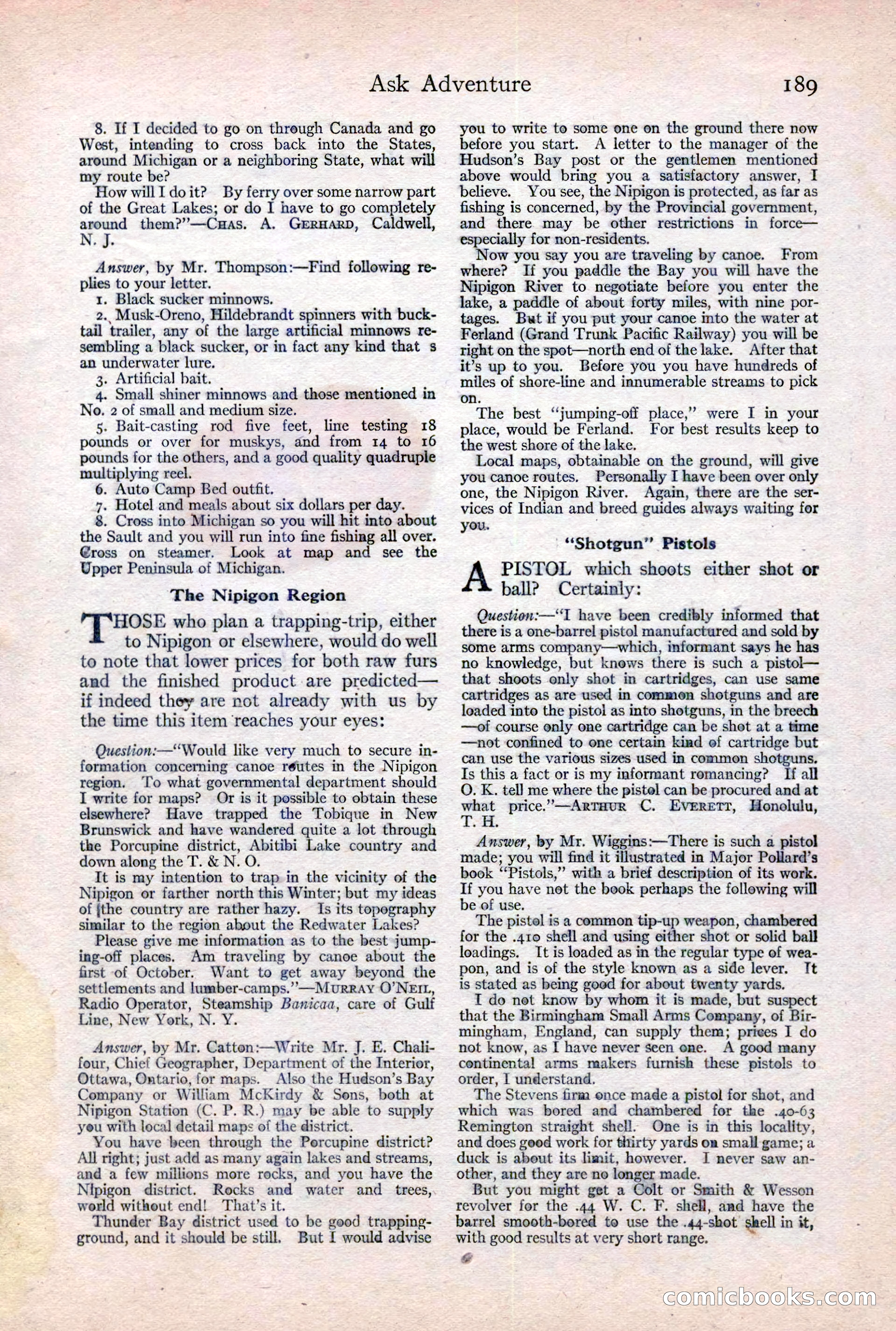 Adventure Magazine Cover, February 3, 1921 — page 195 of 200