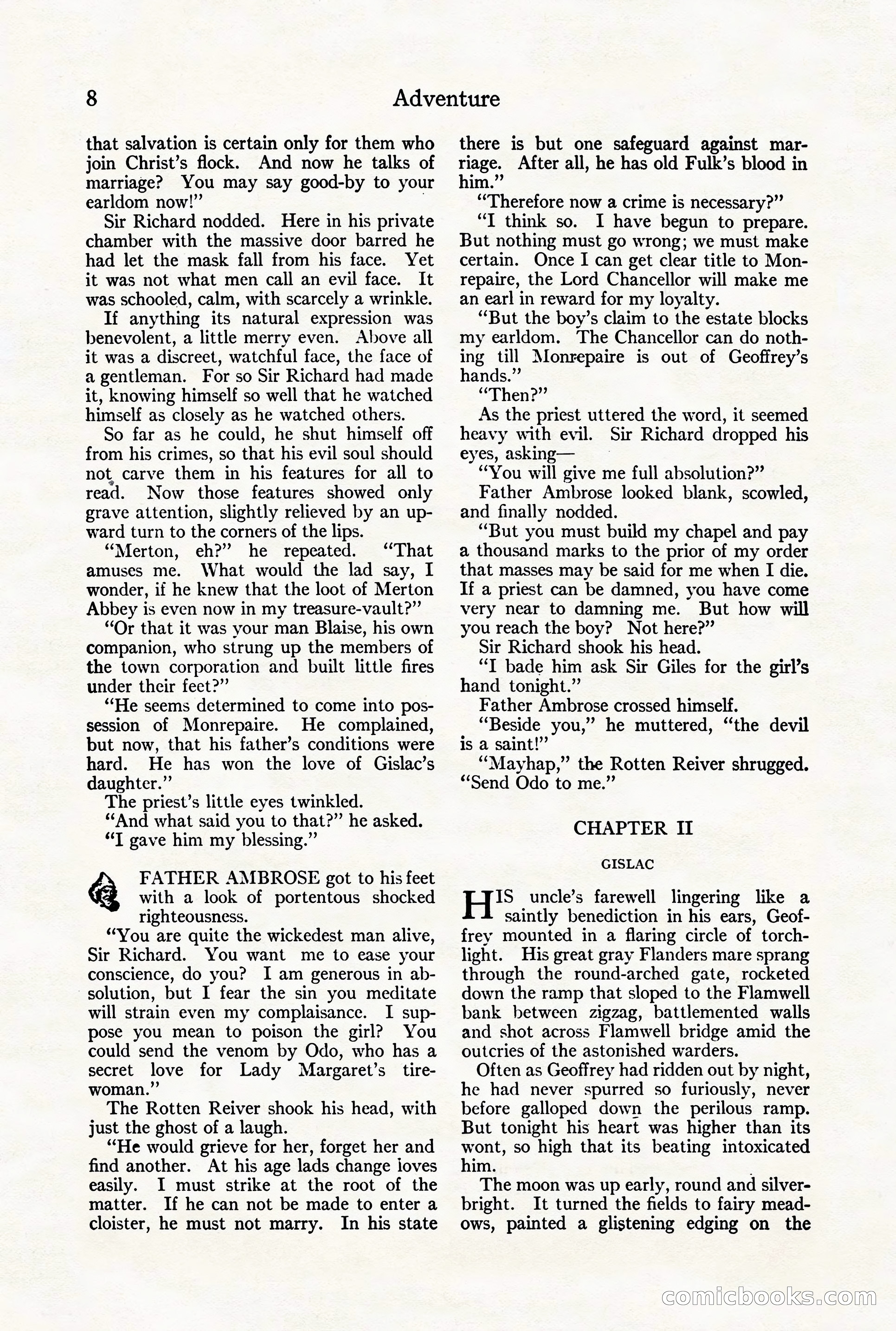 Adventure Magazine Cover, August 18, 1921 — page 14 of 200