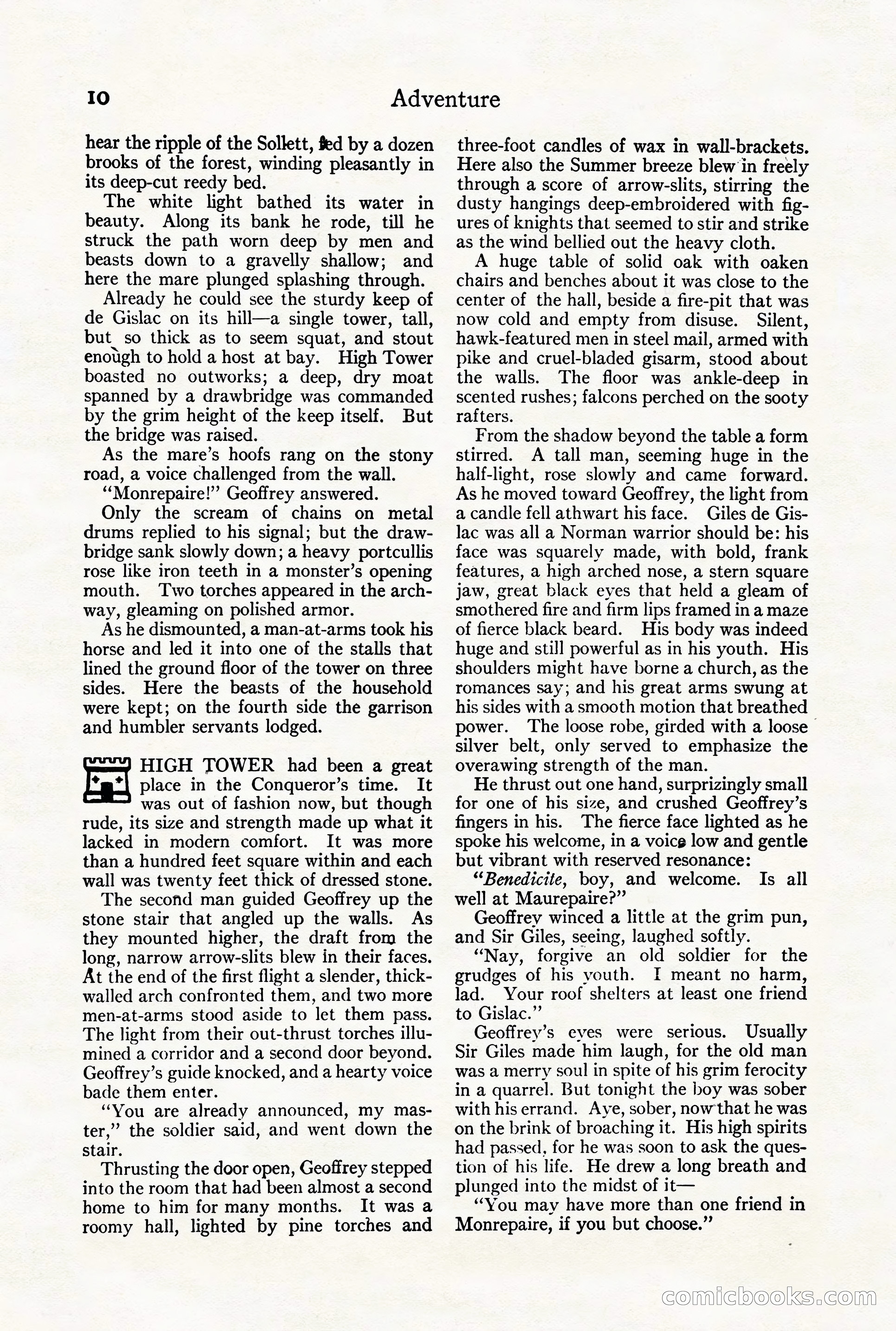 Adventure Magazine Cover, August 18, 1921 — page 16 of 200