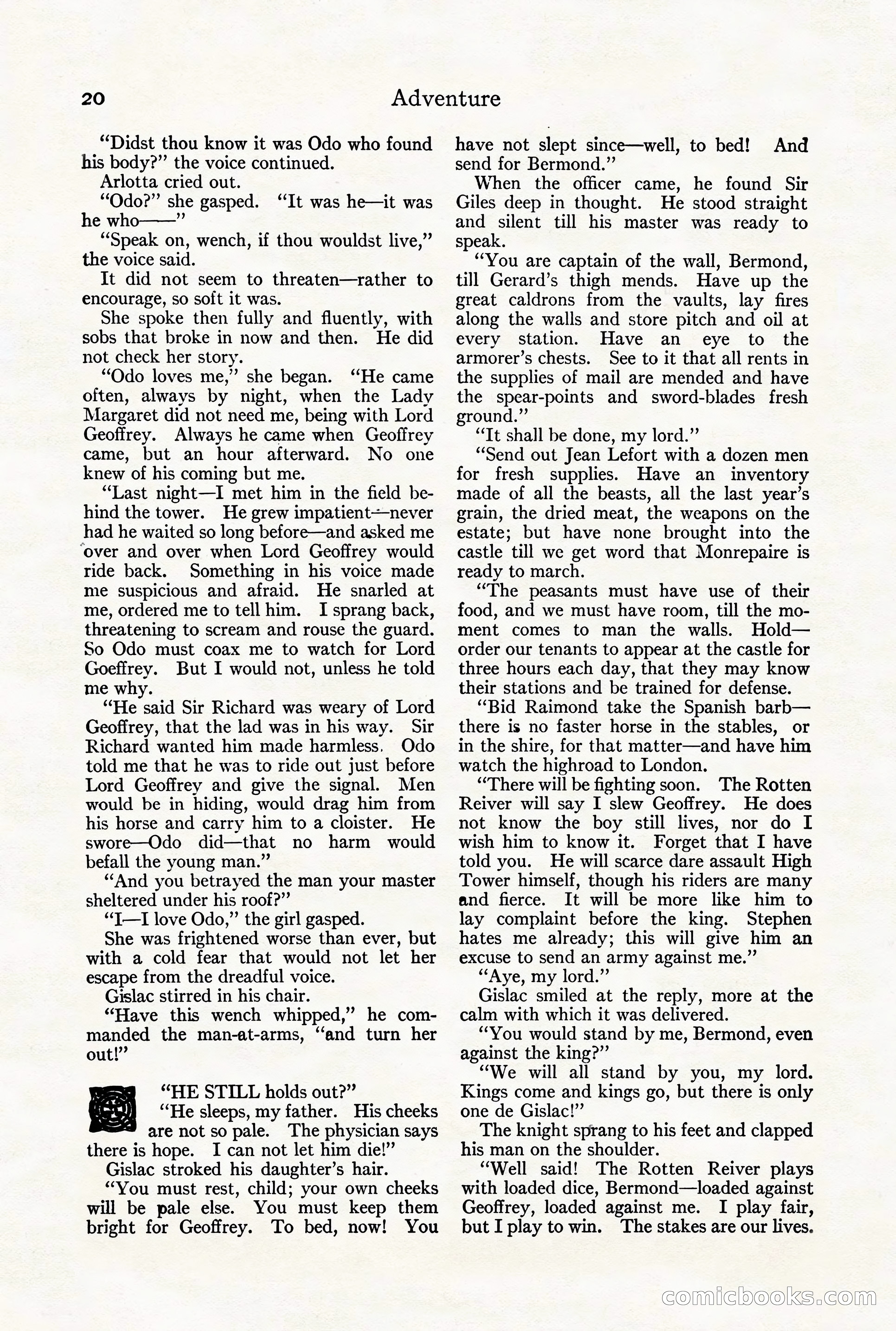 Adventure Magazine Cover, August 18, 1921 — page 26 of 200