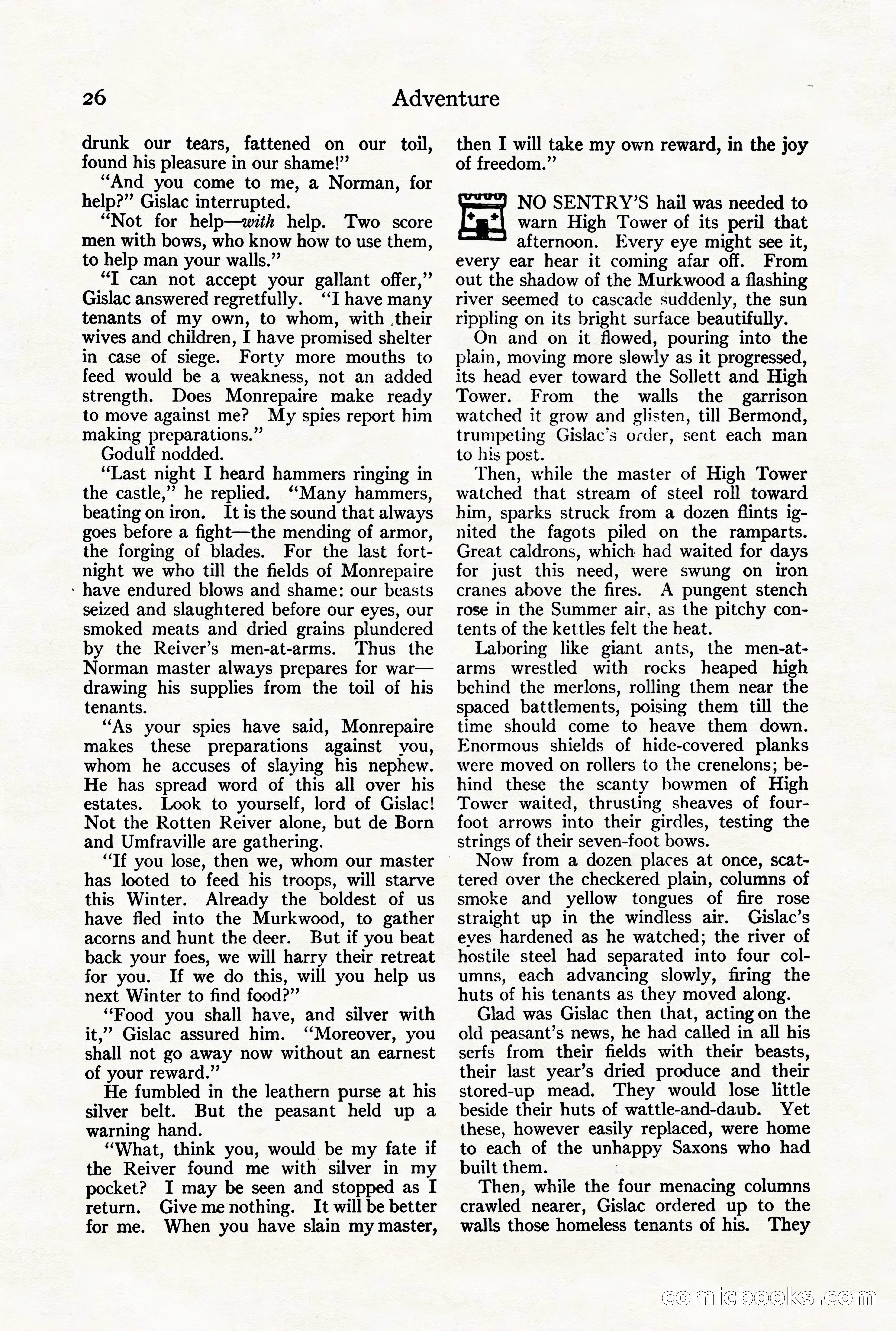 Adventure Magazine Cover, August 18, 1921 — page 32 of 200