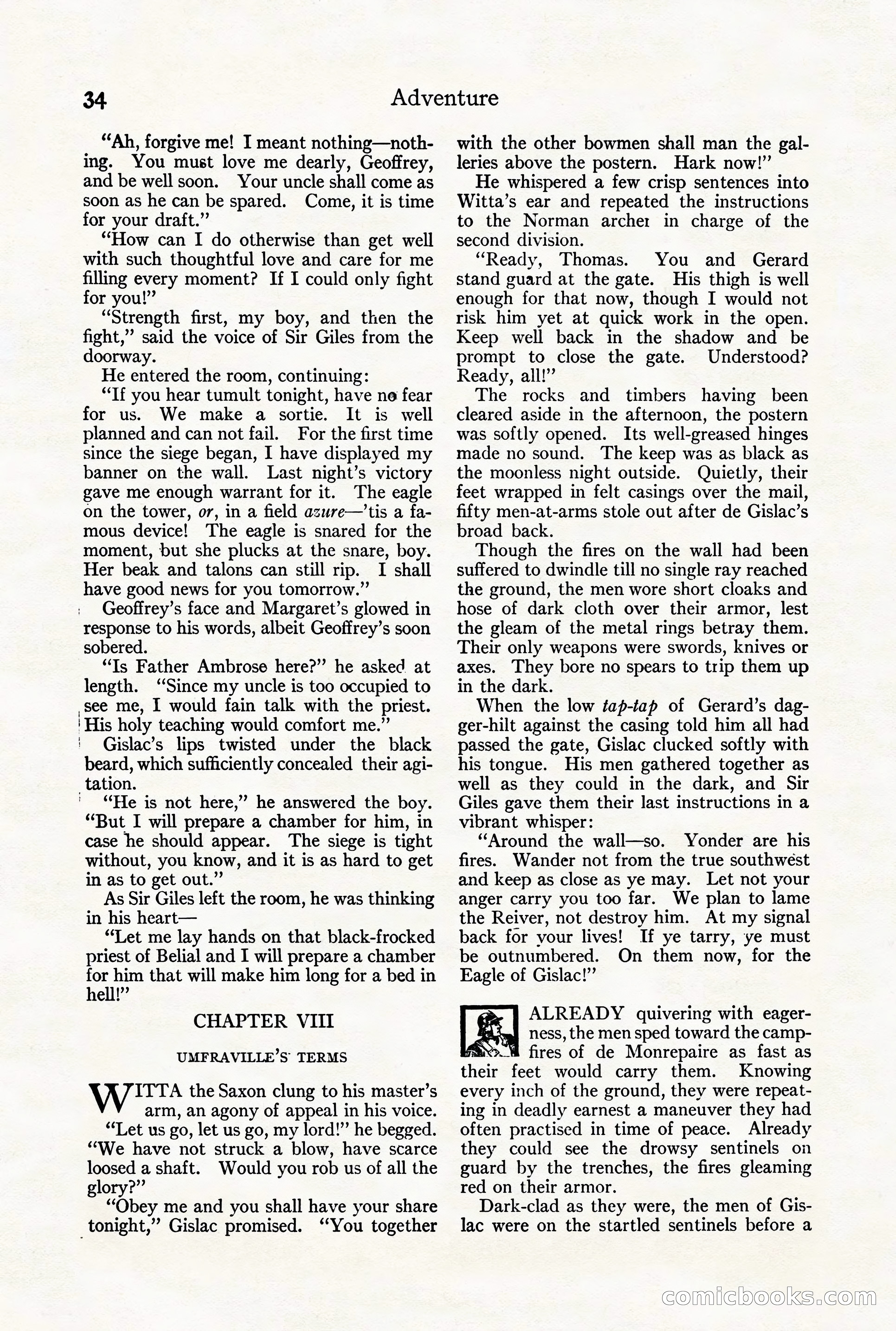 Adventure Magazine Cover, August 18, 1921 — page 40 of 200