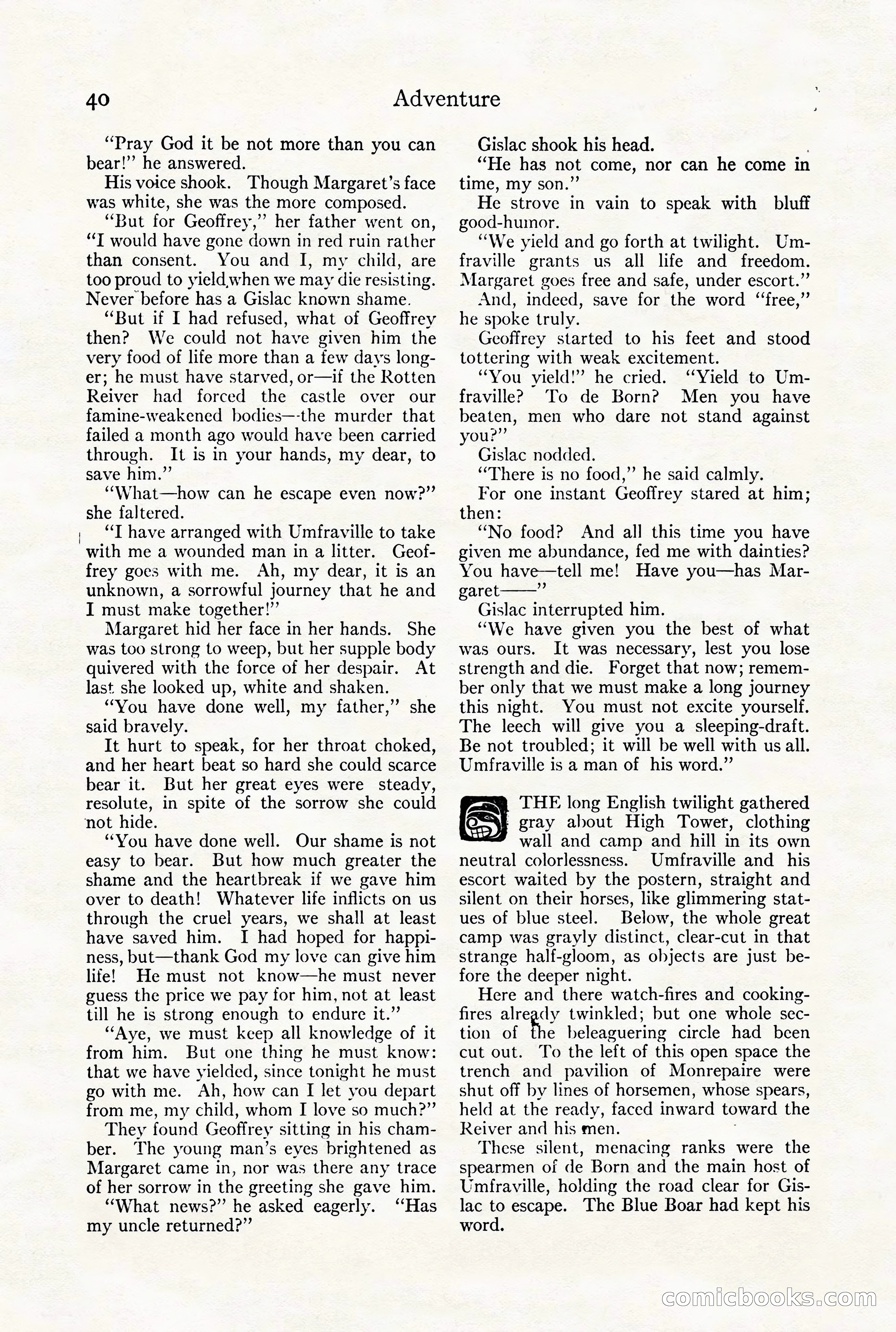 Adventure Magazine Cover, August 18, 1921 — page 46 of 200