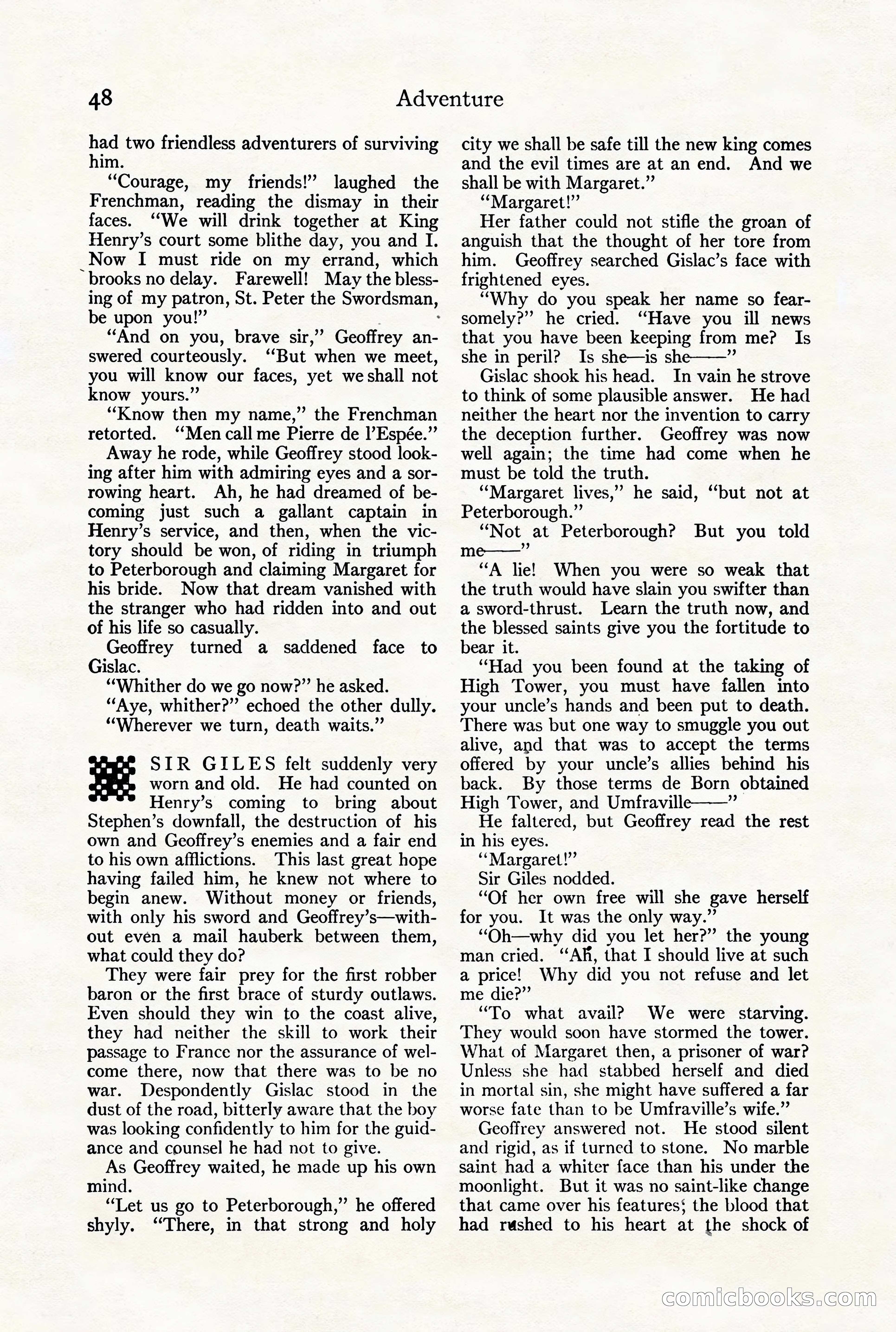 Adventure Magazine Cover, August 18, 1921 — page 54 of 200