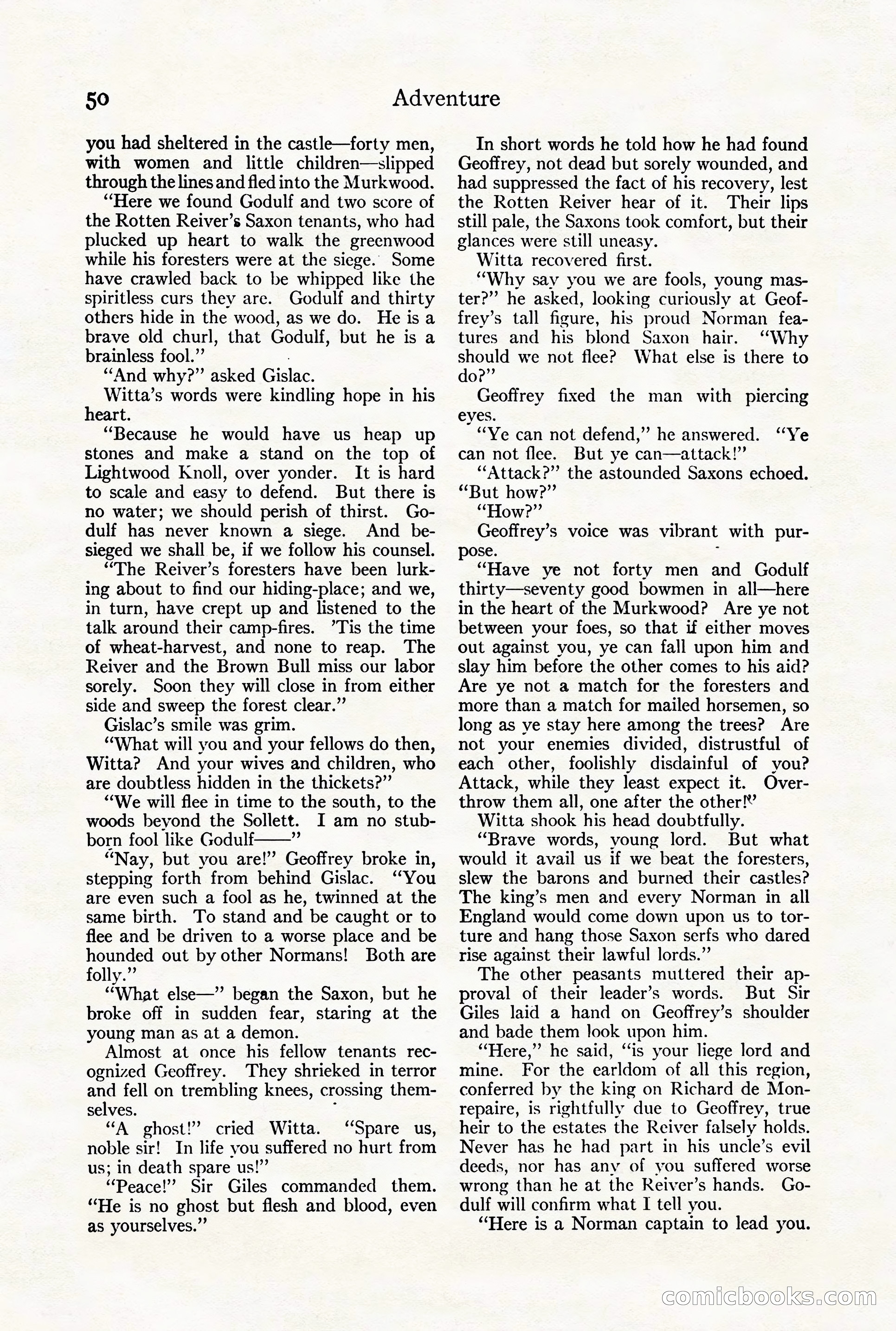 Adventure Magazine Cover, August 18, 1921 — page 56 of 200