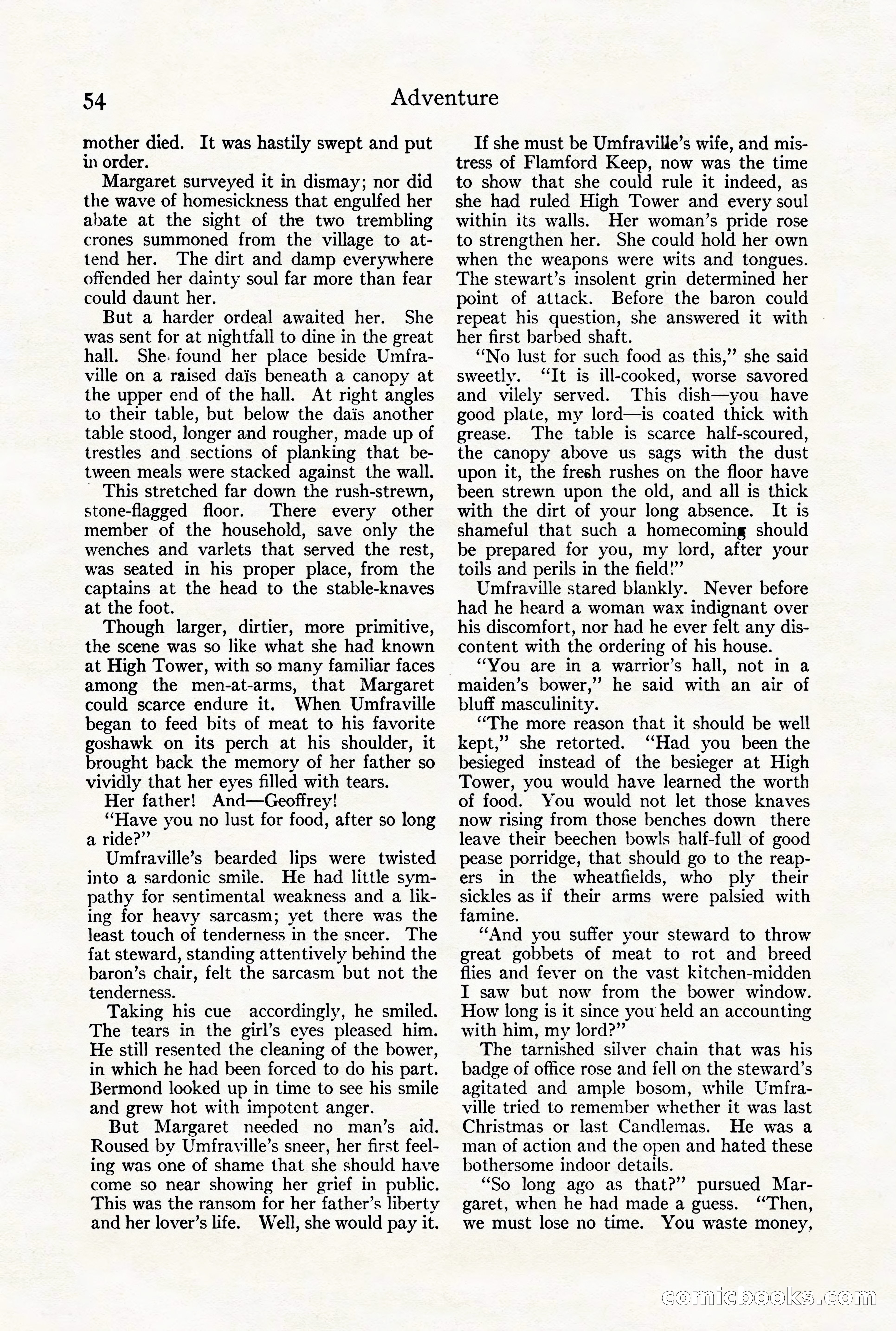 Adventure Magazine Cover, August 18, 1921 — page 60 of 200
