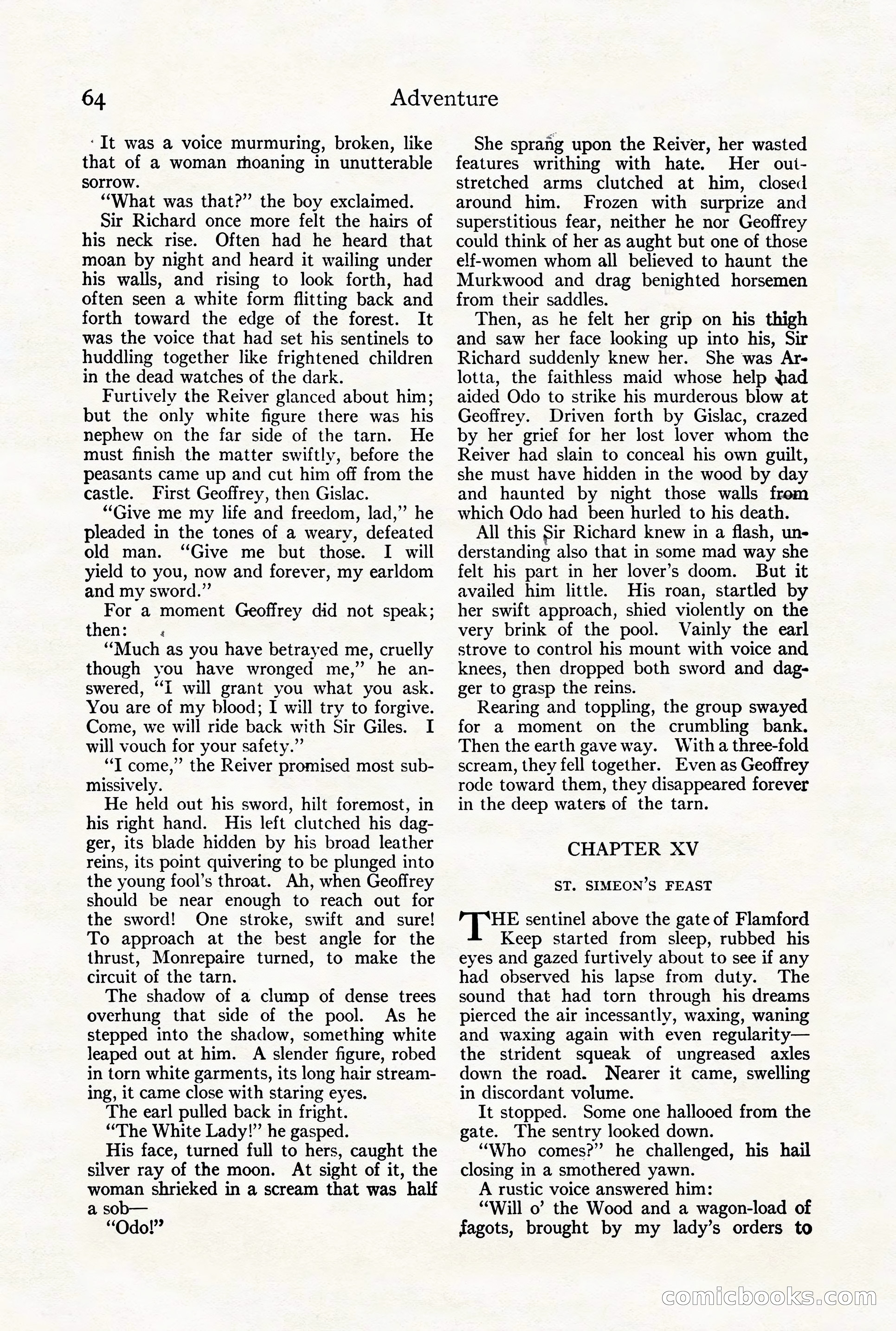 Adventure Magazine Cover, August 18, 1921 — page 70 of 200