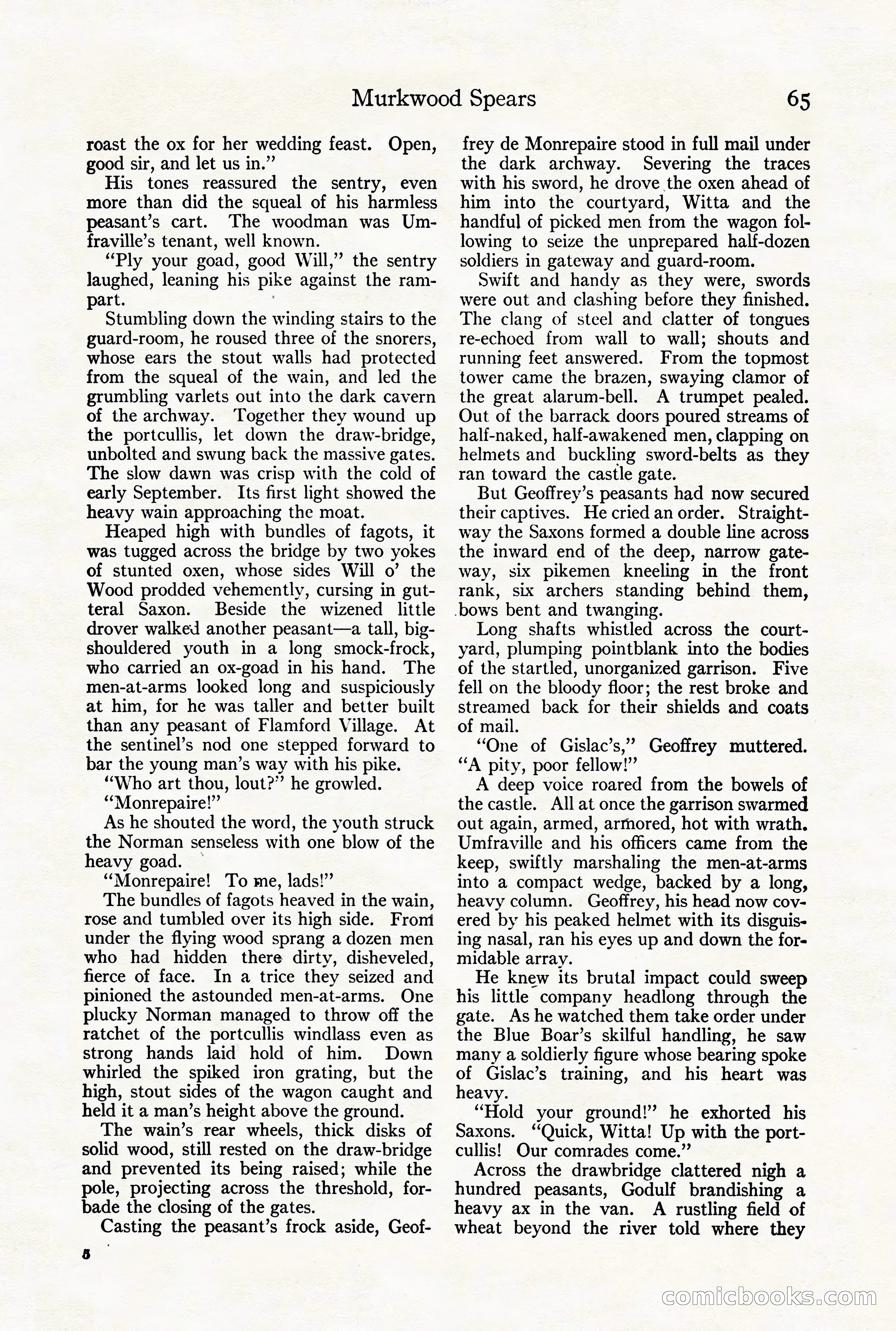 Adventure Magazine Cover, August 18, 1921 — page 71 of 200