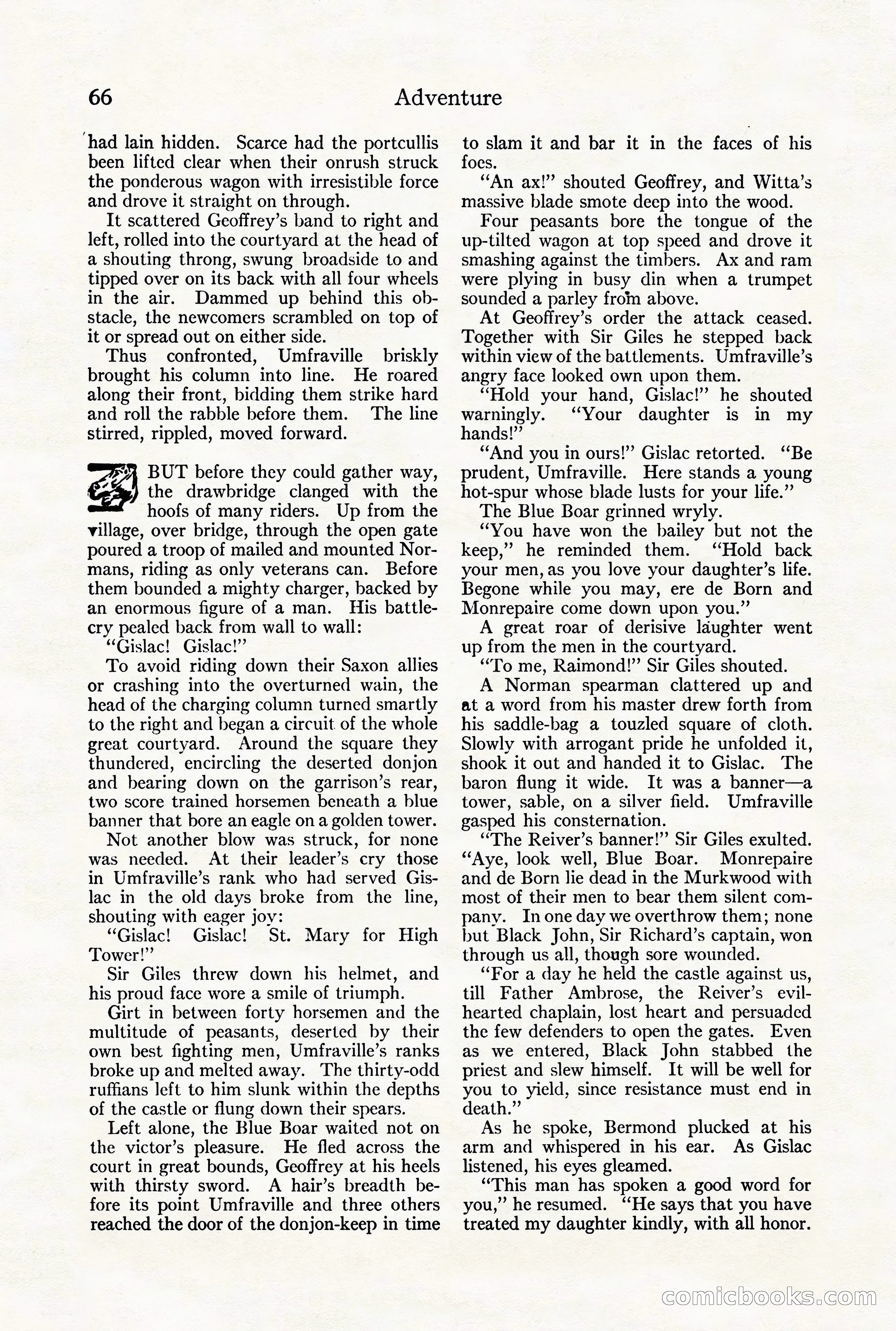 Adventure Magazine Cover, August 18, 1921 — page 72 of 200