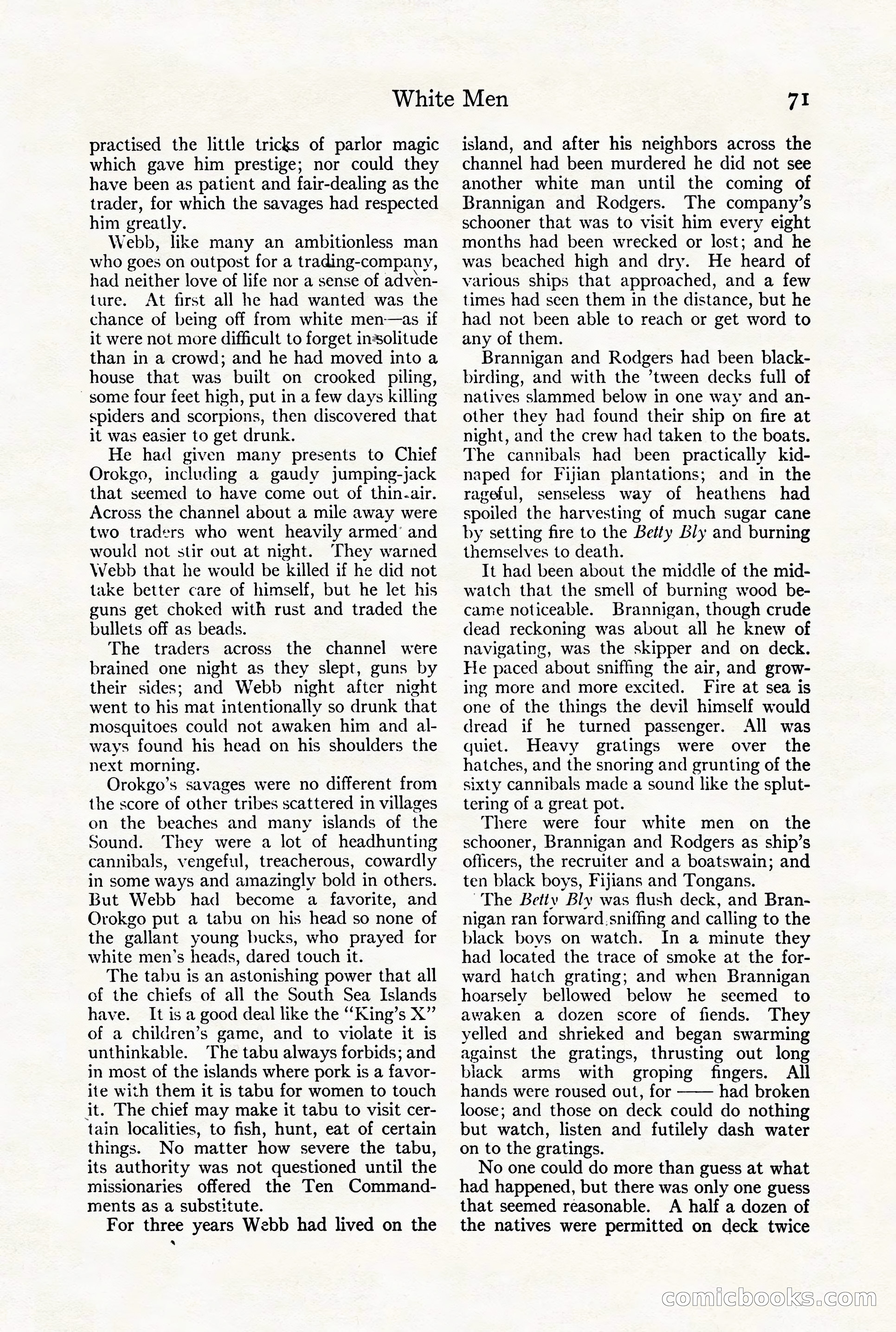 Adventure Magazine Cover, August 18, 1921 — page 77 of 200