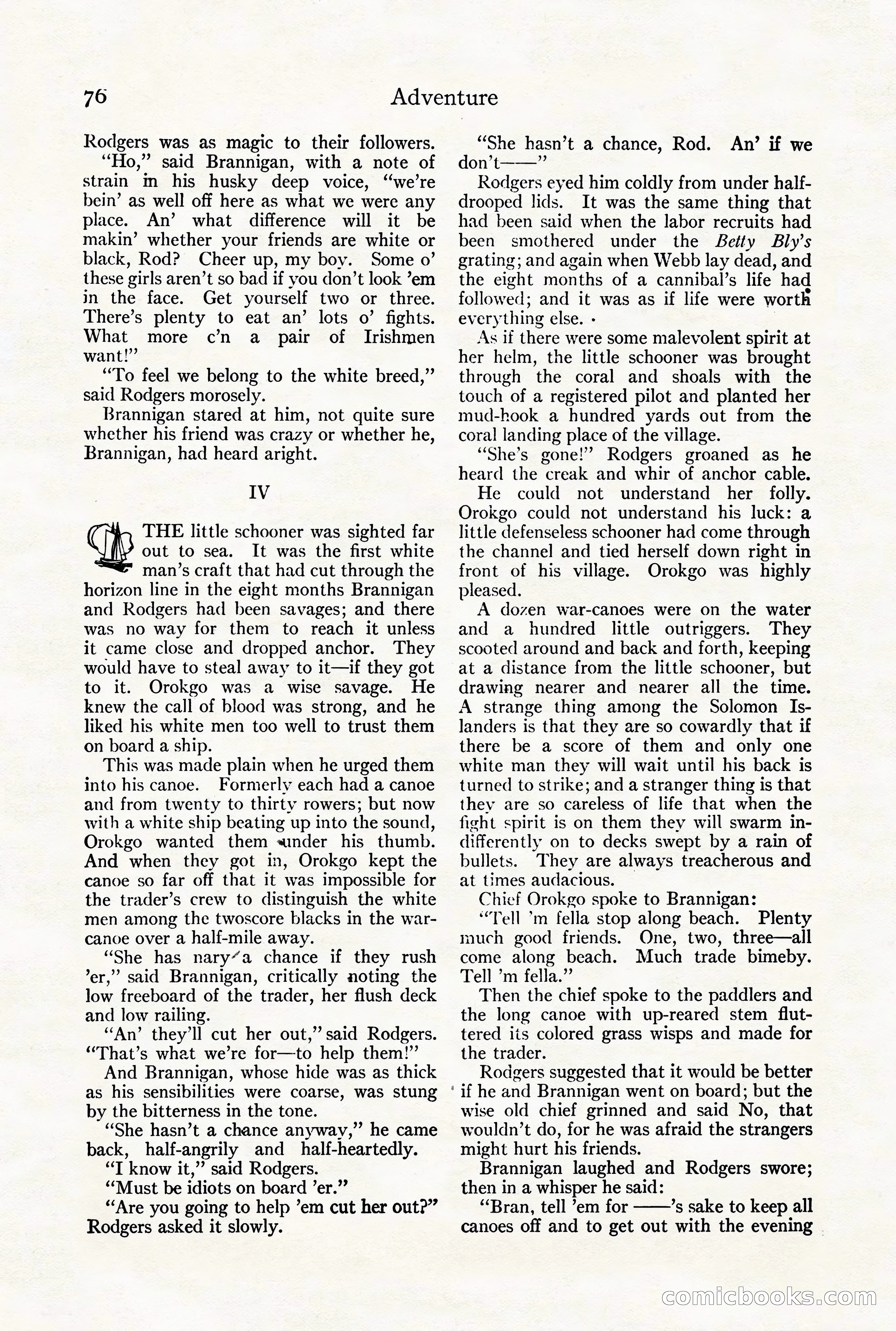 Adventure Magazine Cover, August 18, 1921 — page 82 of 200