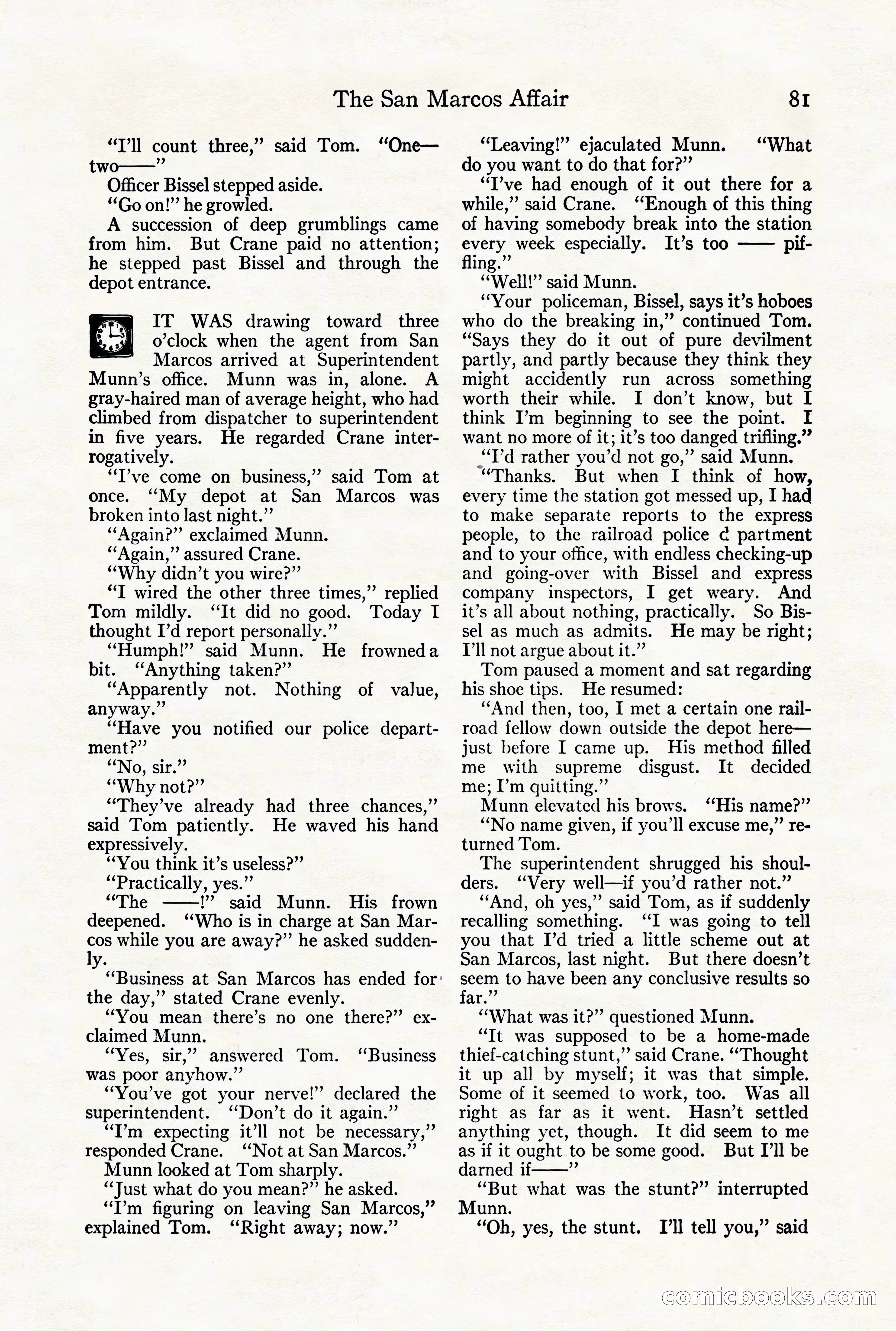 Adventure Magazine Cover, August 18, 1921 — page 87 of 200