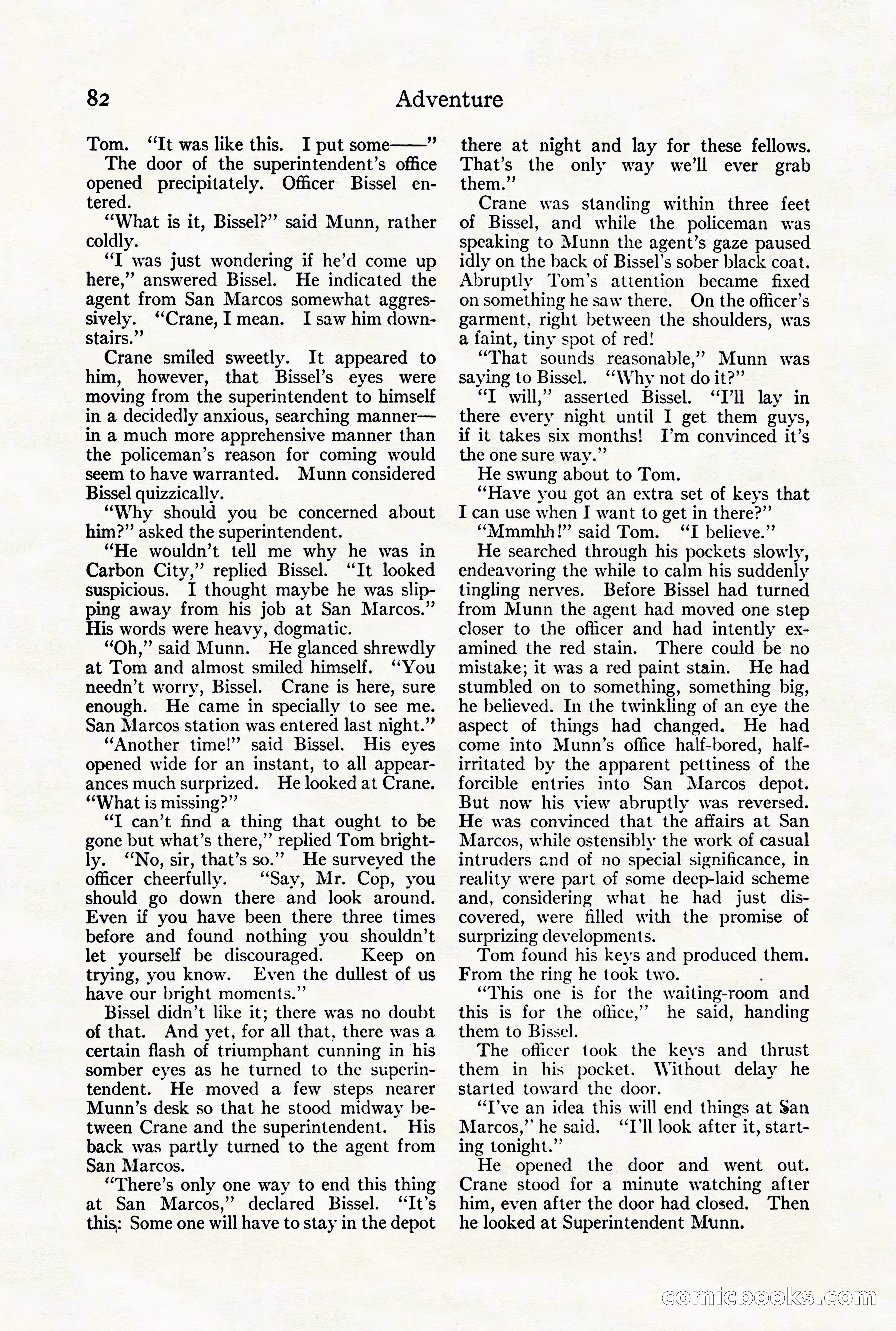 Adventure Magazine Cover, August 18, 1921 — page 88 of 200