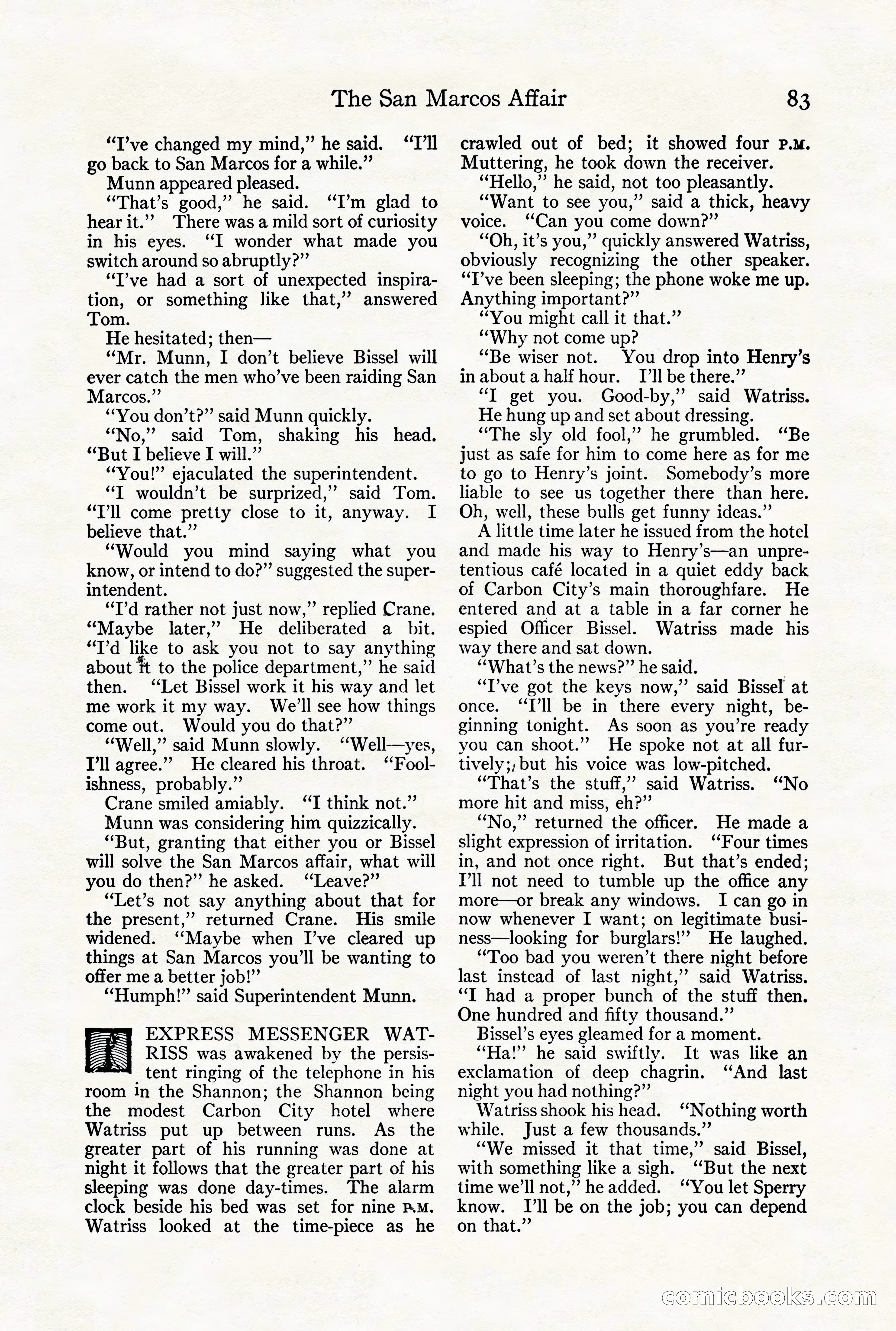 Adventure Magazine Cover, August 18, 1921 — page 89 of 200