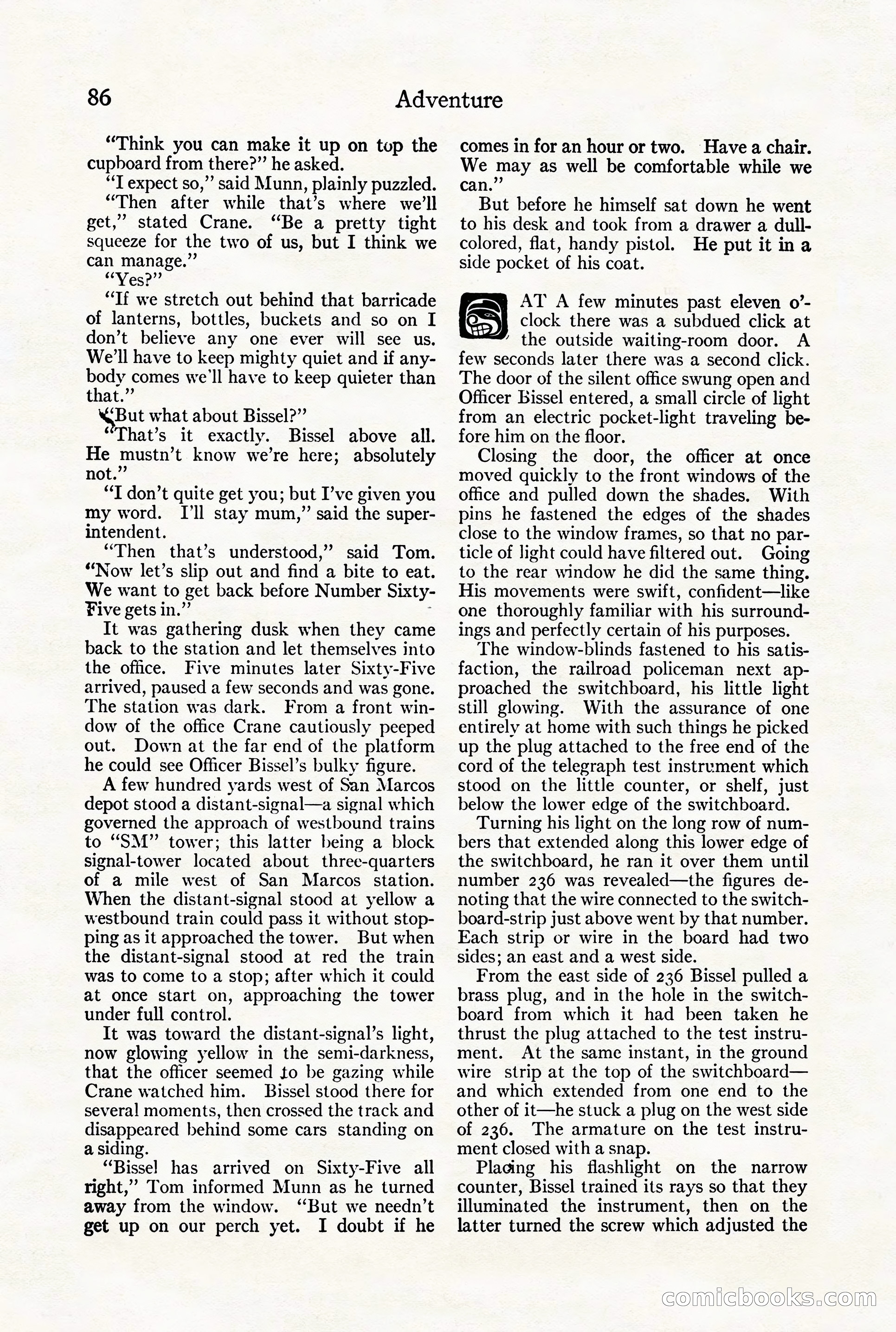 Adventure Magazine Cover, August 18, 1921 — page 92 of 200