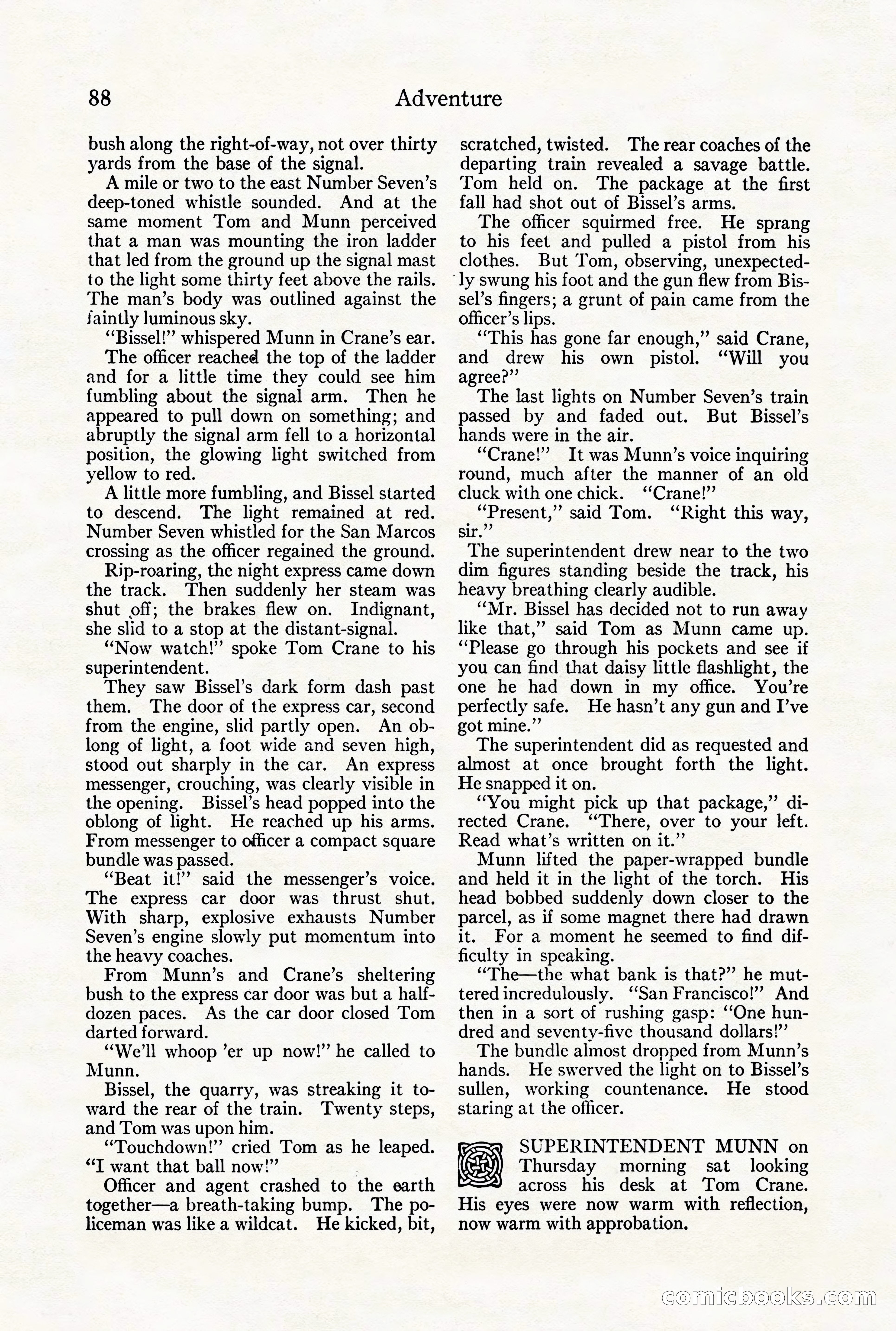 Adventure Magazine Cover, August 18, 1921 — page 94 of 200