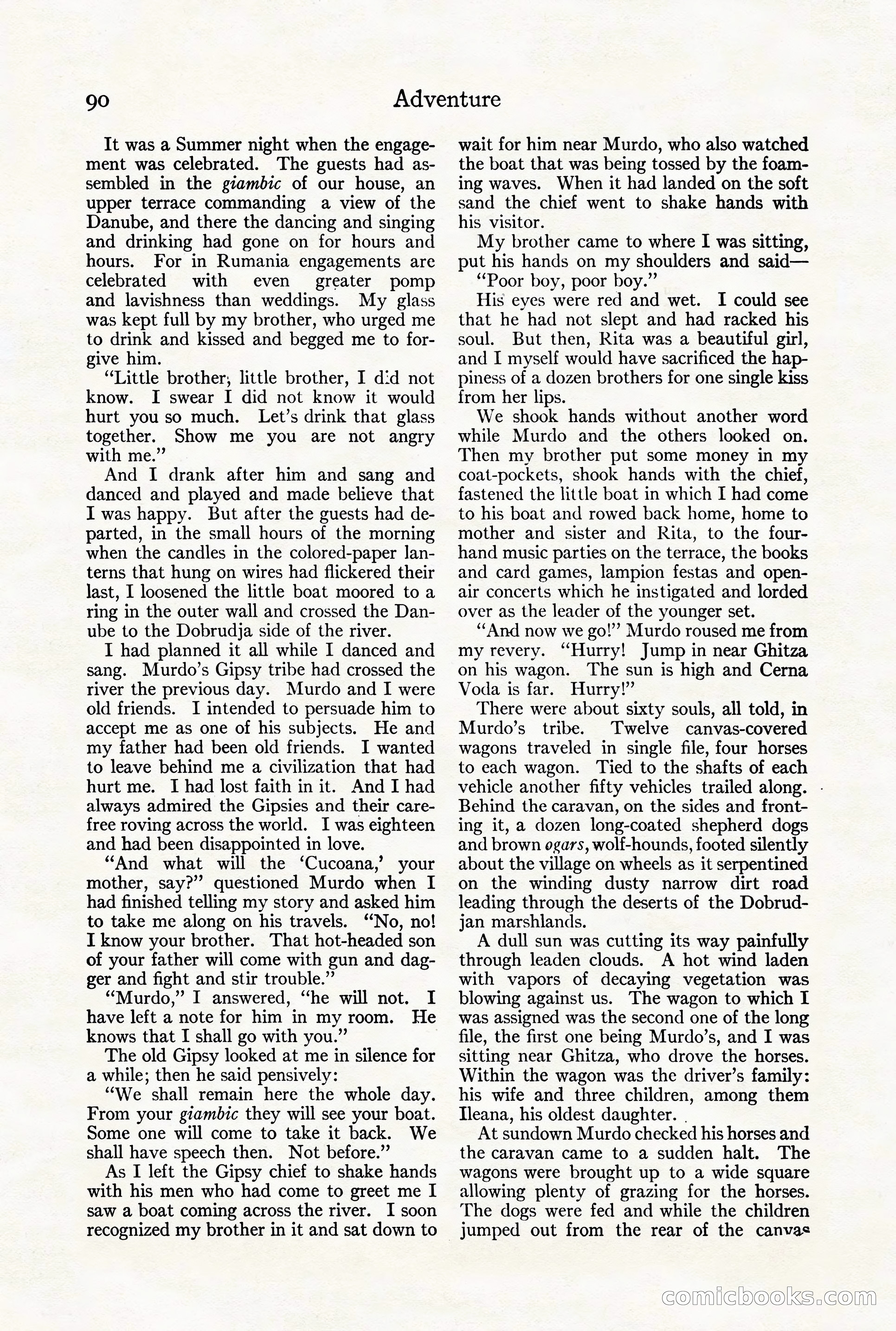 Adventure Magazine Cover, August 18, 1921 — page 96 of 200