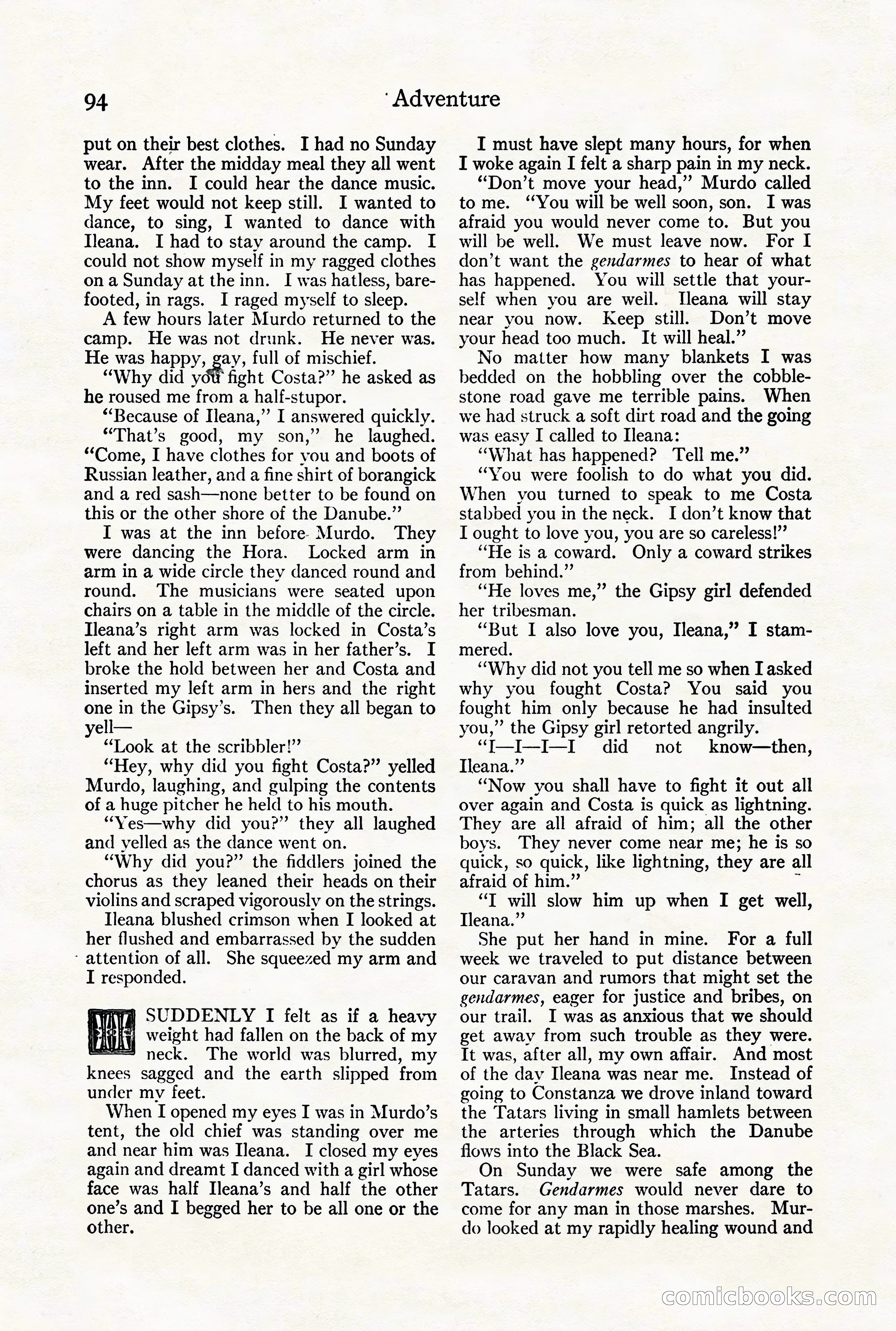 Adventure Magazine Cover, August 18, 1921 — page 100 of 200