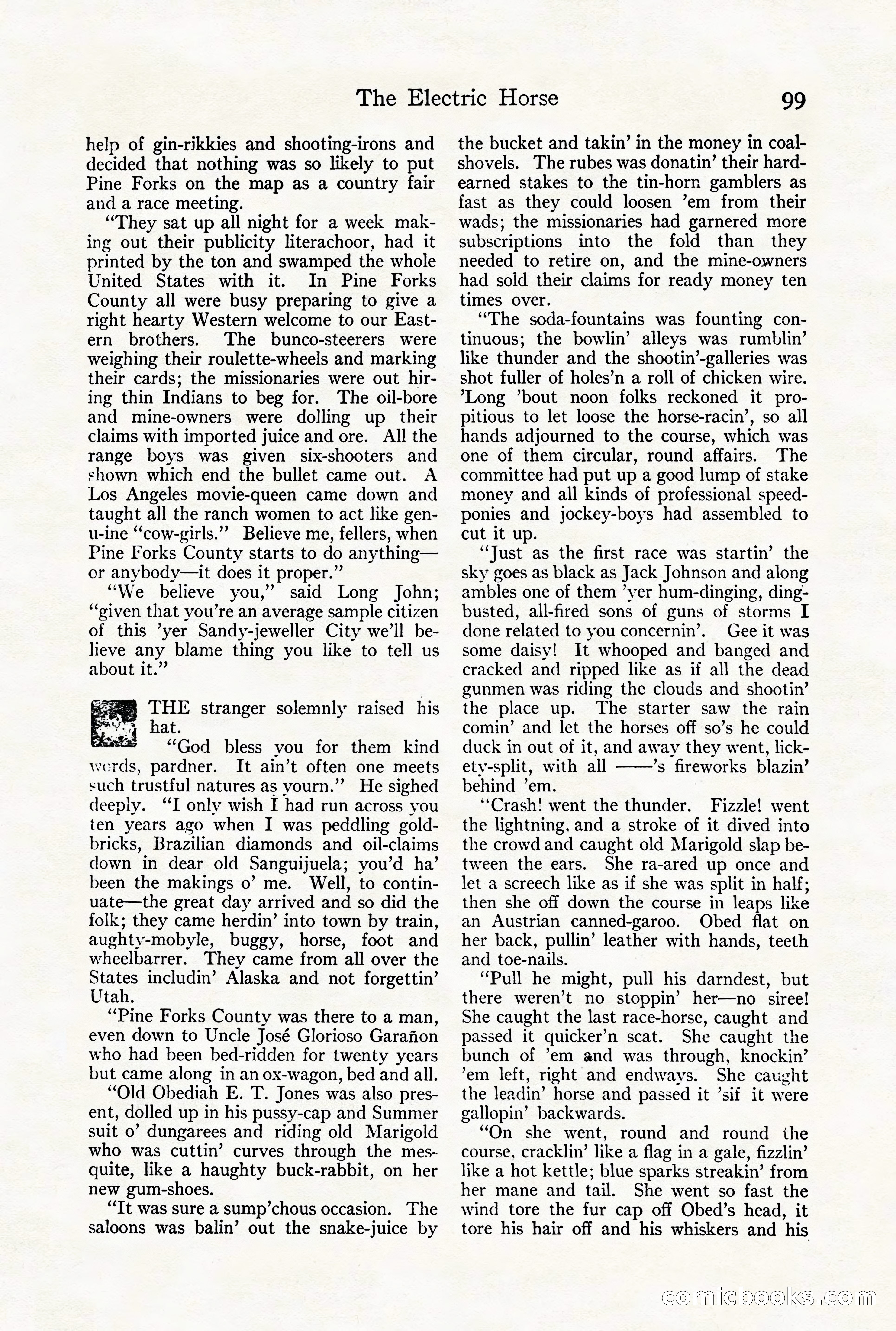 Adventure Magazine Cover, August 18, 1921 — page 105 of 200