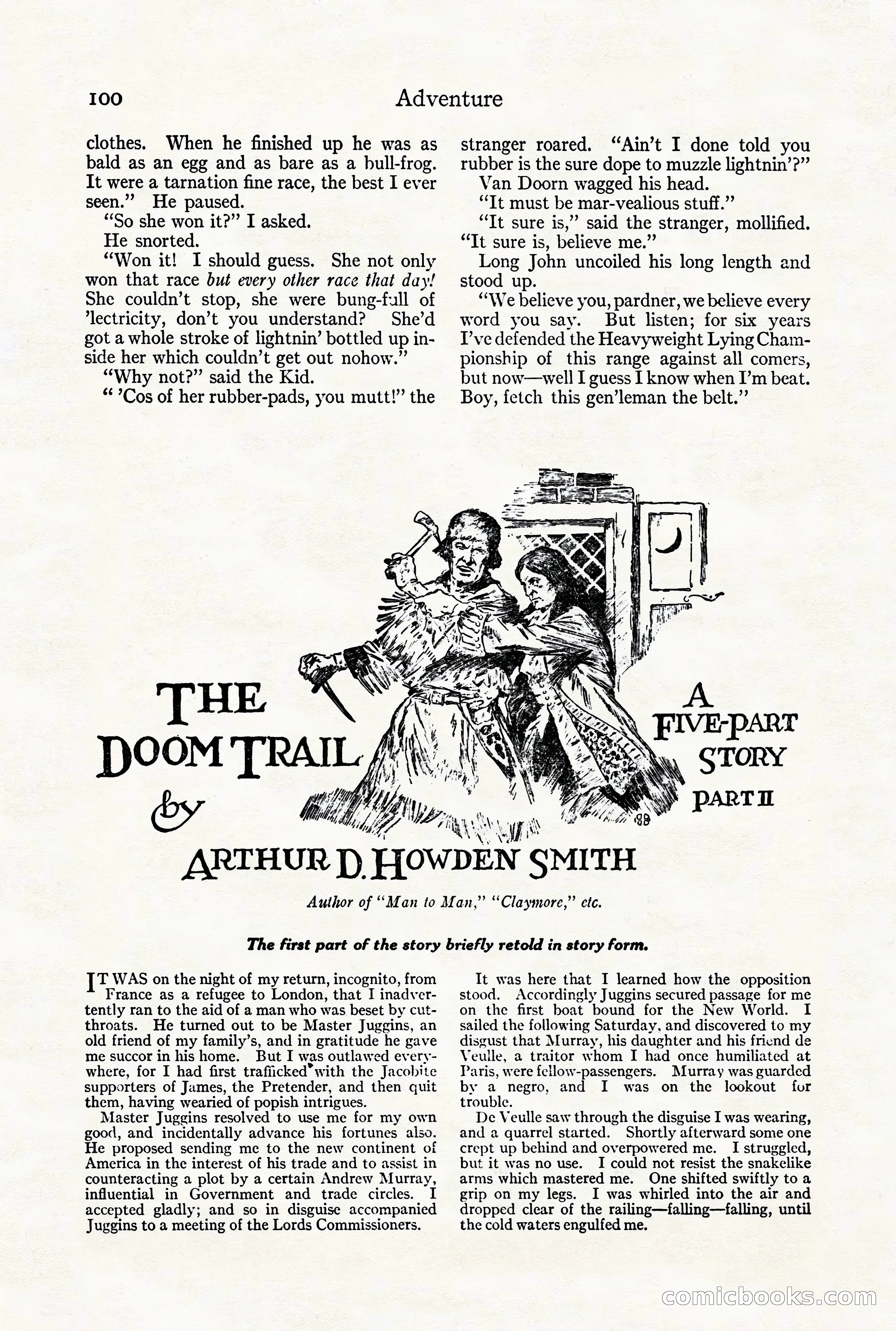 Adventure Magazine Cover, August 18, 1921 — page 106 of 200