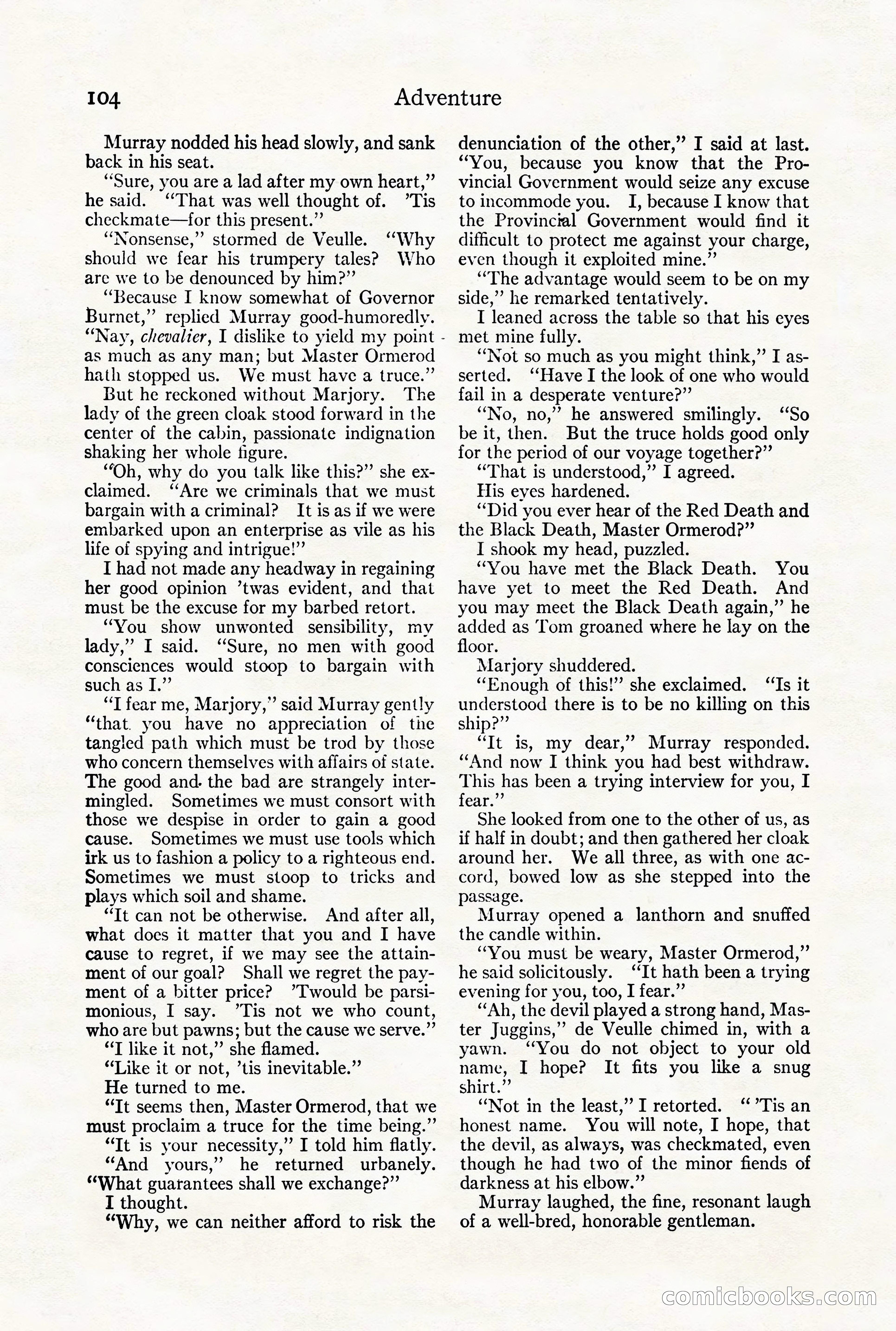 Adventure Magazine Cover, August 18, 1921 — page 110 of 200