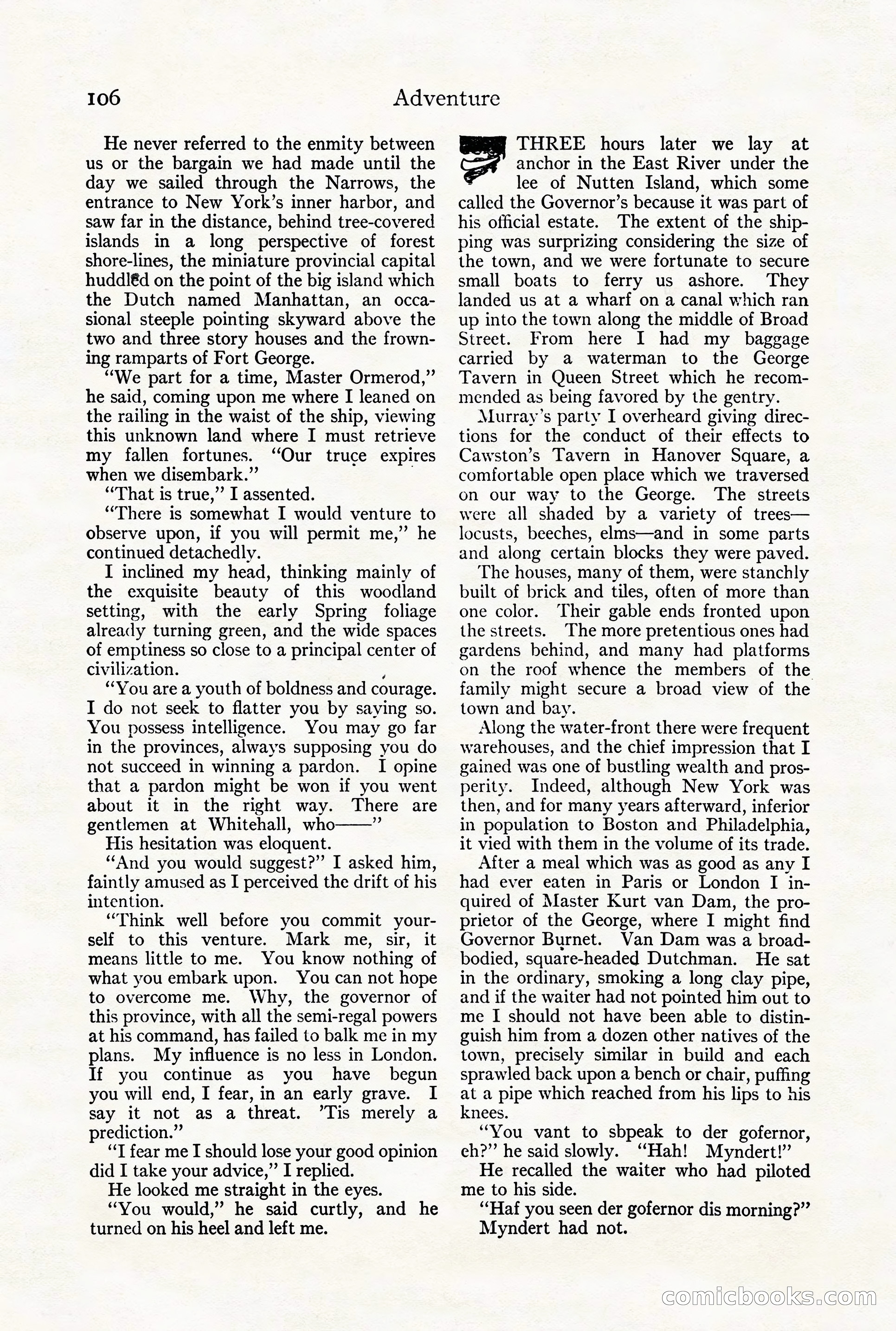 Adventure Magazine Cover, August 18, 1921 — page 112 of 200