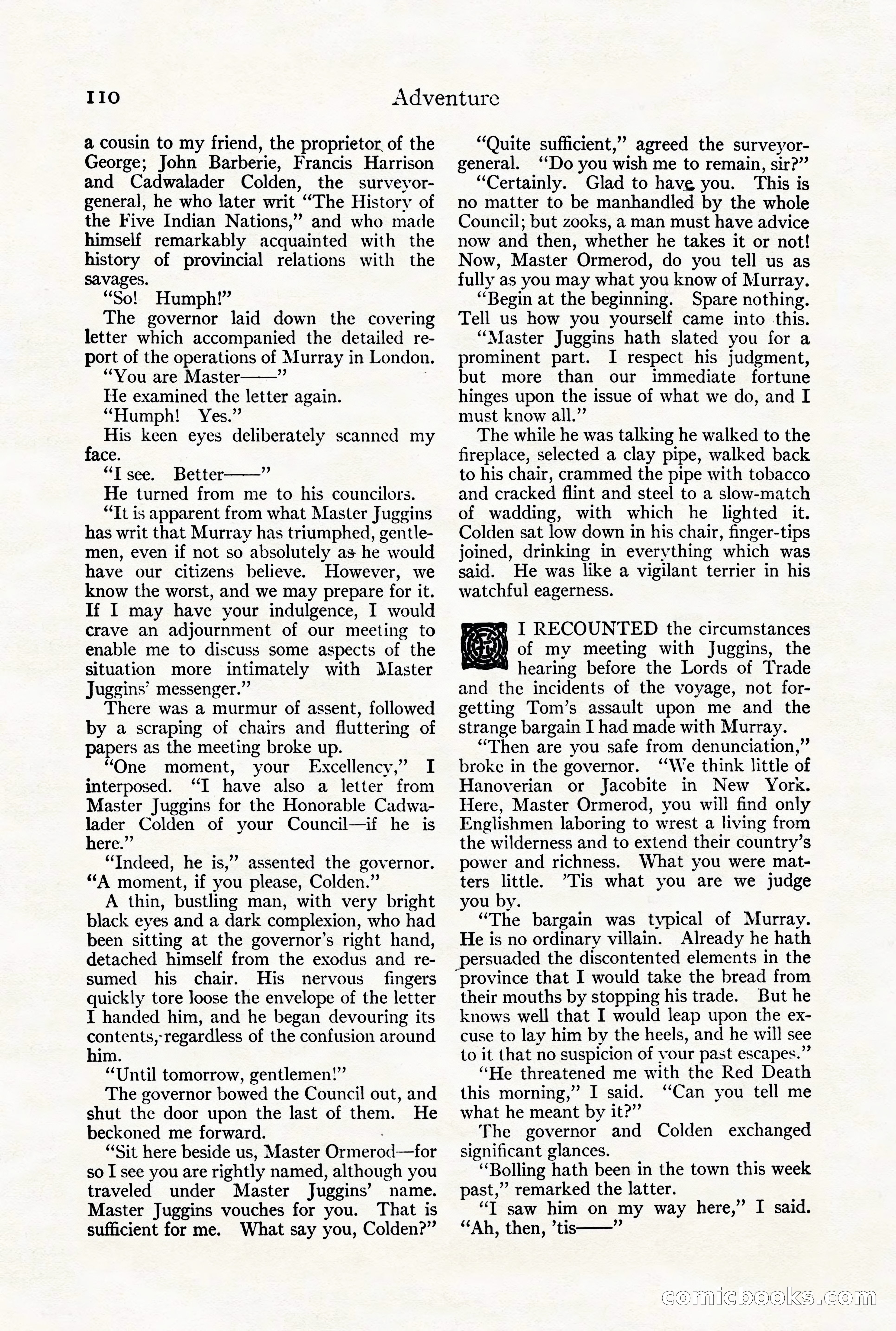 Adventure Magazine Cover, August 18, 1921 — page 116 of 200