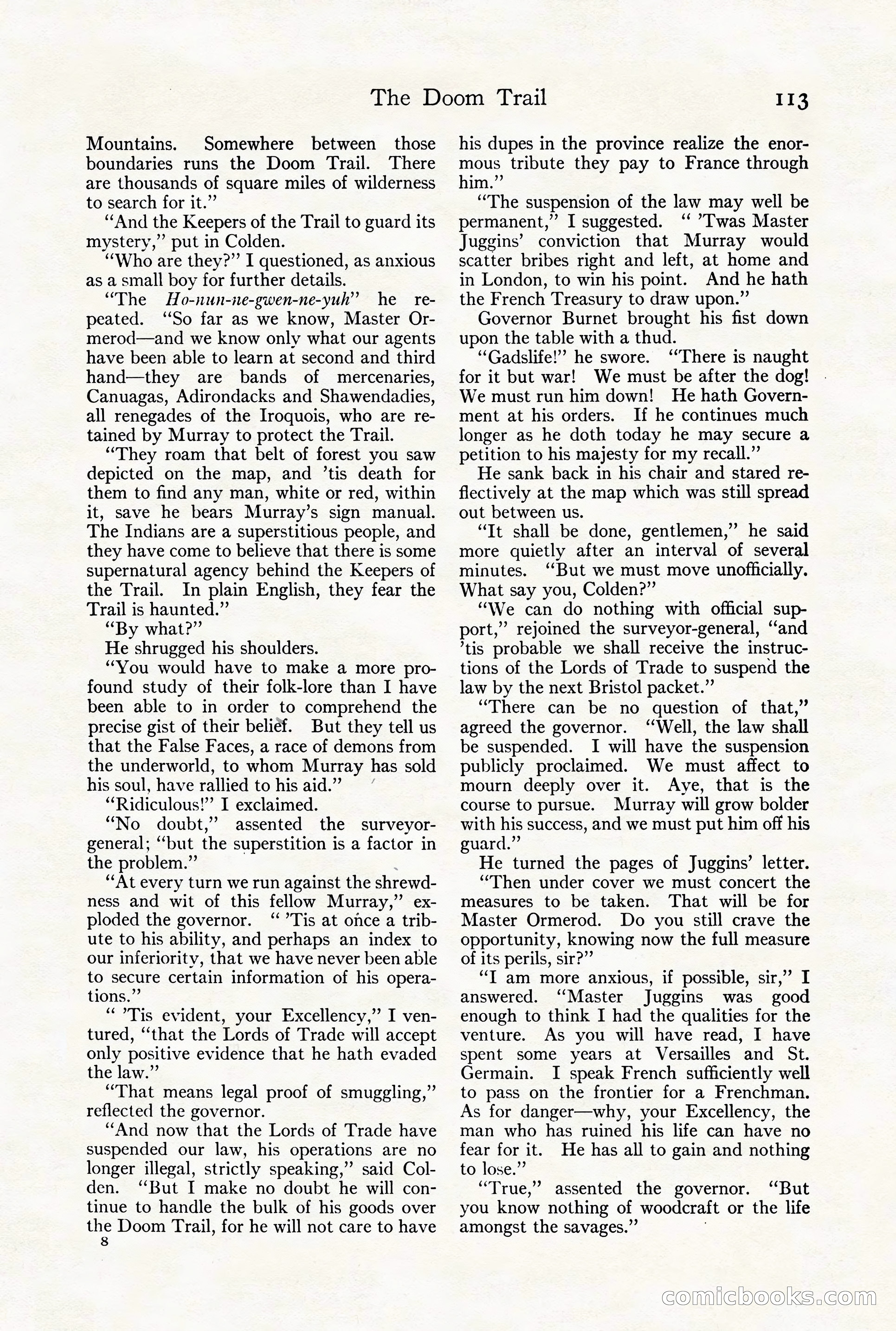 Adventure Magazine Cover, August 18, 1921 — page 119 of 200