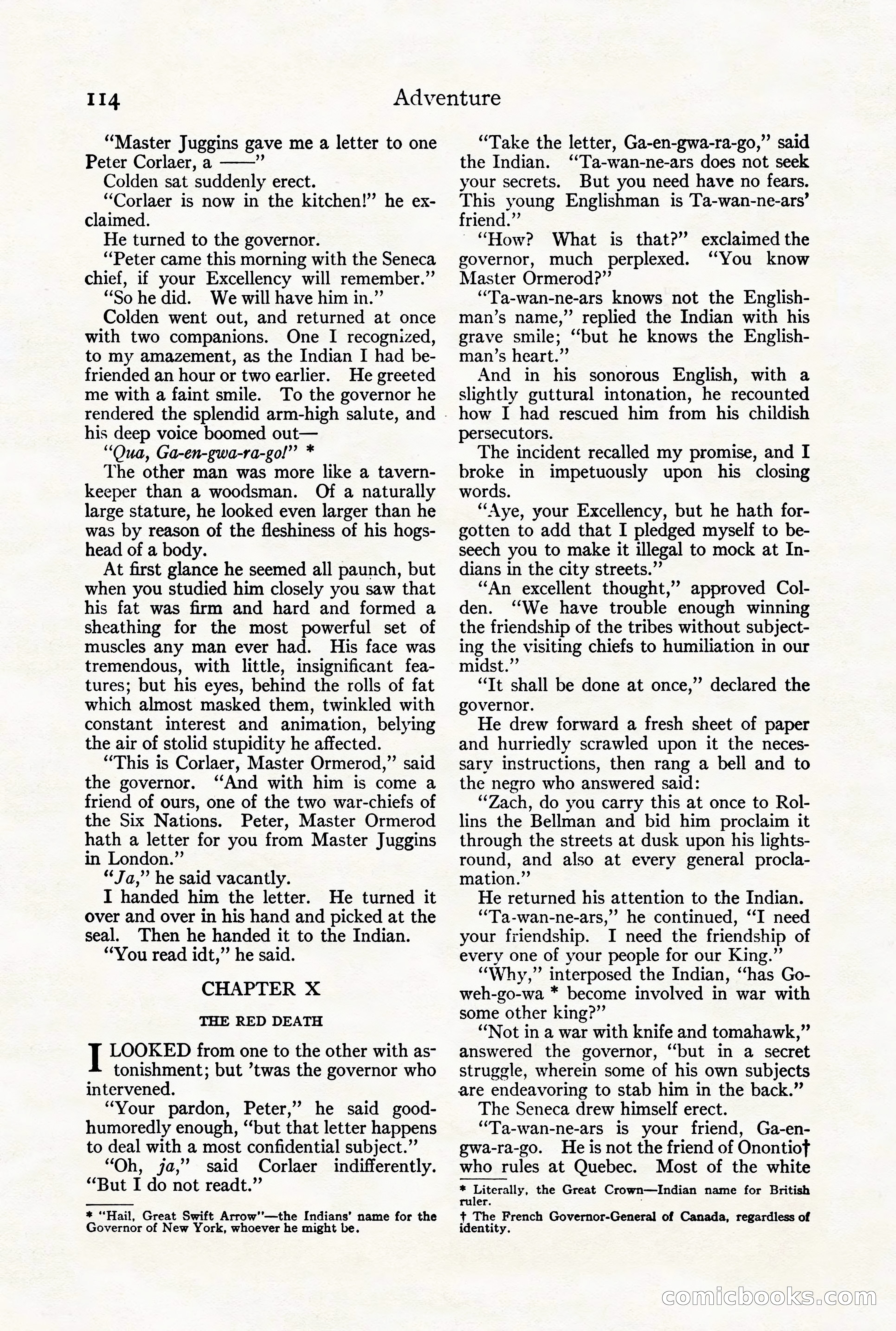 Adventure Magazine Cover, August 18, 1921 — page 120 of 200