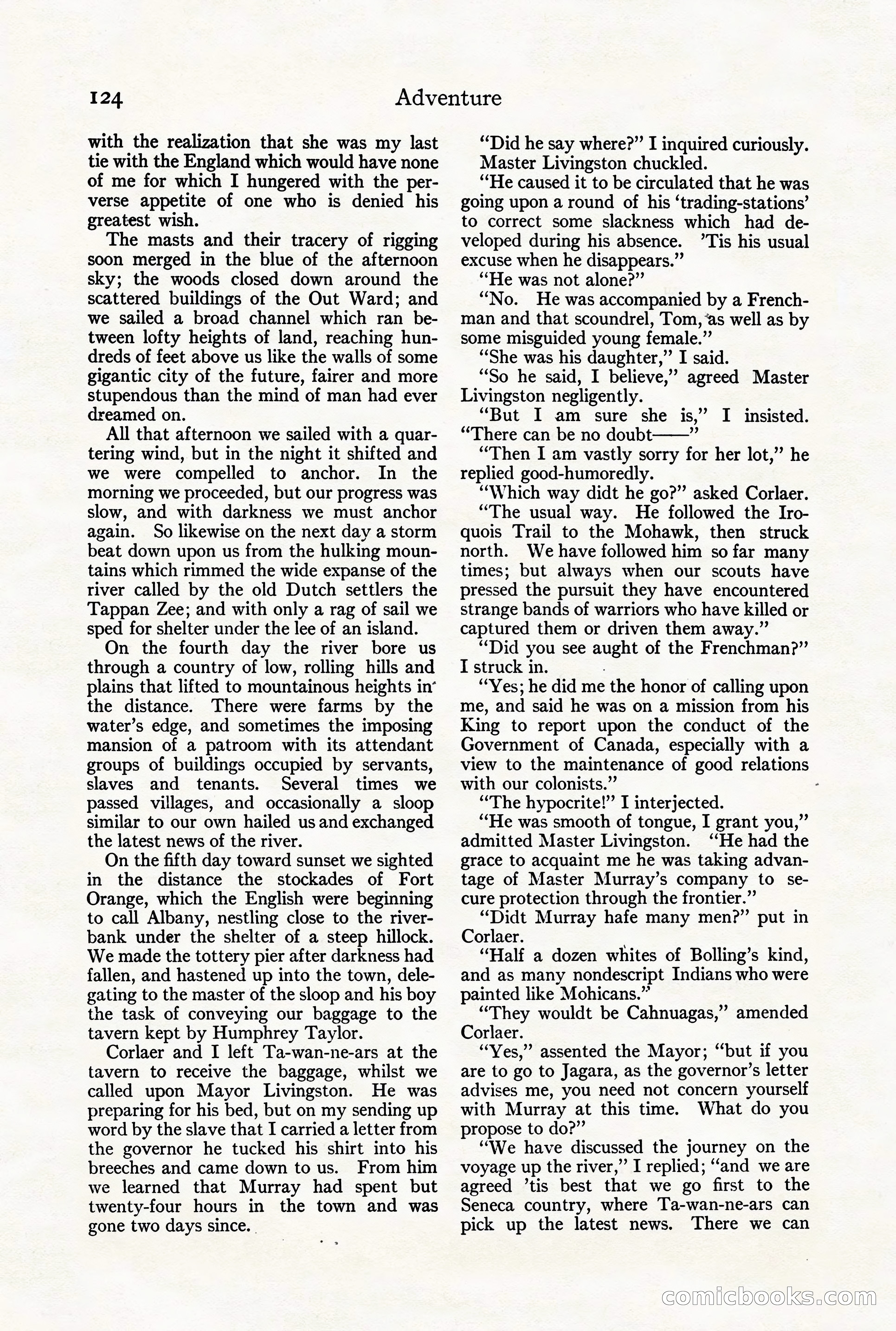 Adventure Magazine Cover, August 18, 1921 — page 130 of 200
