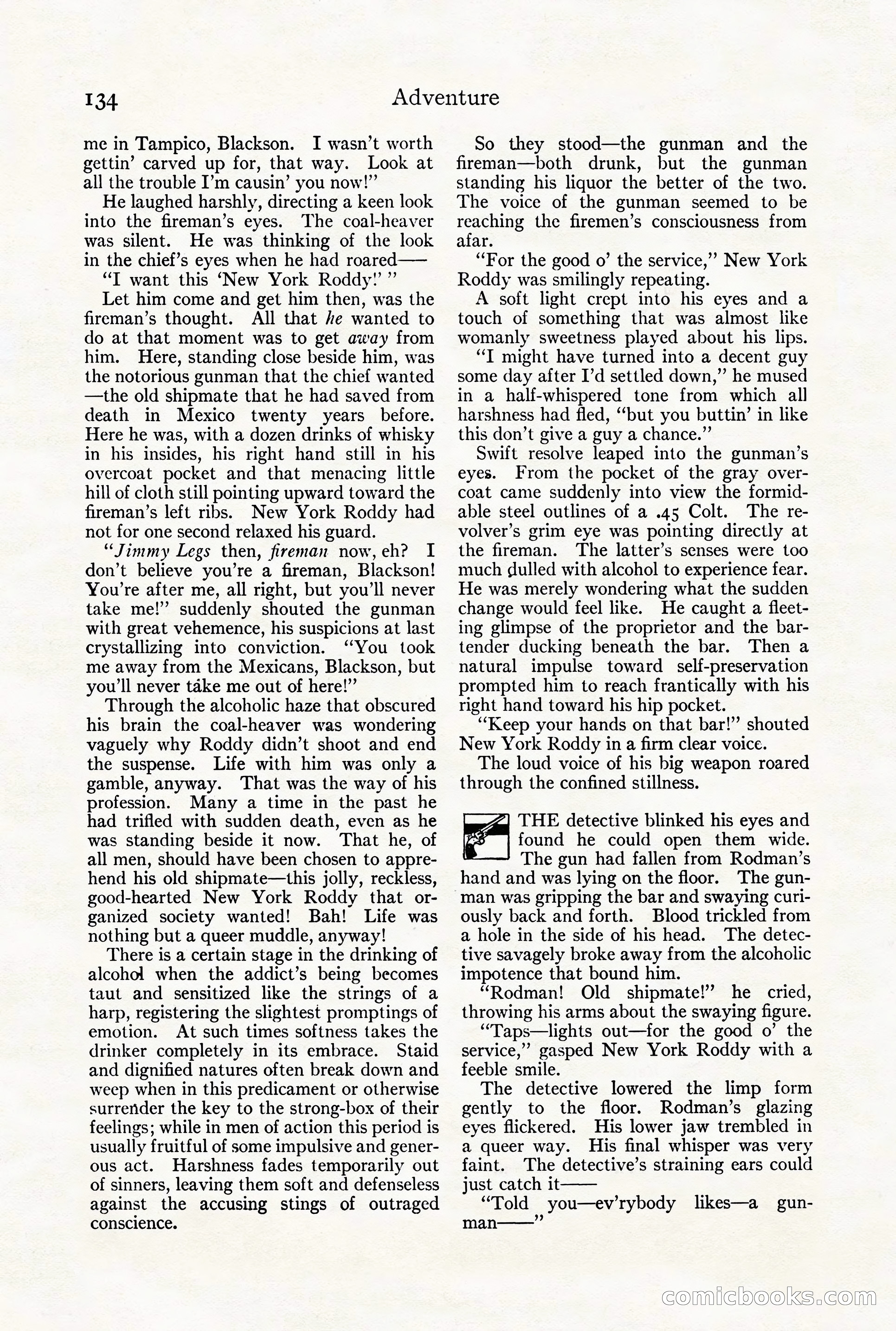 Adventure Magazine Cover, August 18, 1921 — page 140 of 200