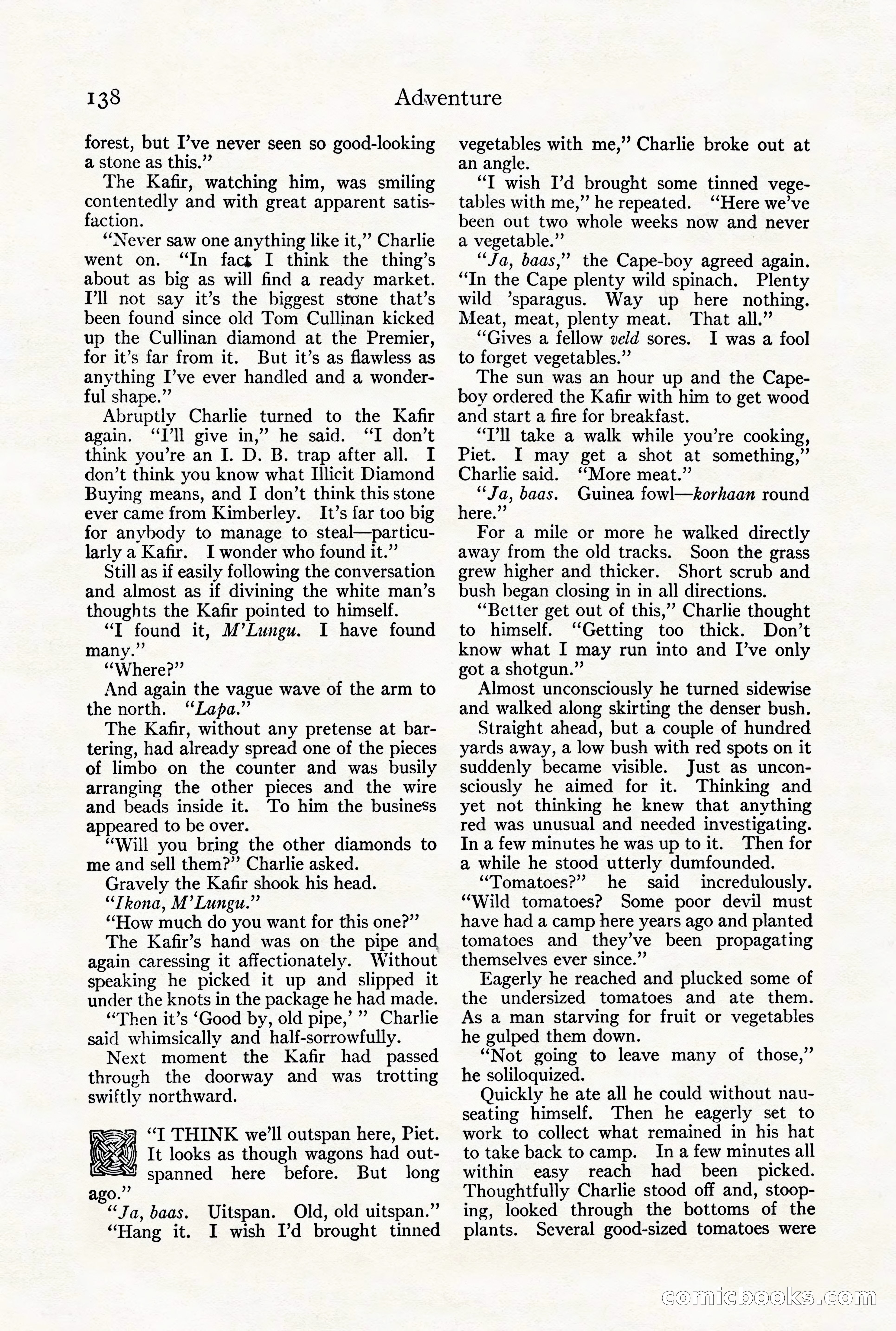 Adventure Magazine Cover, August 18, 1921 — page 144 of 200