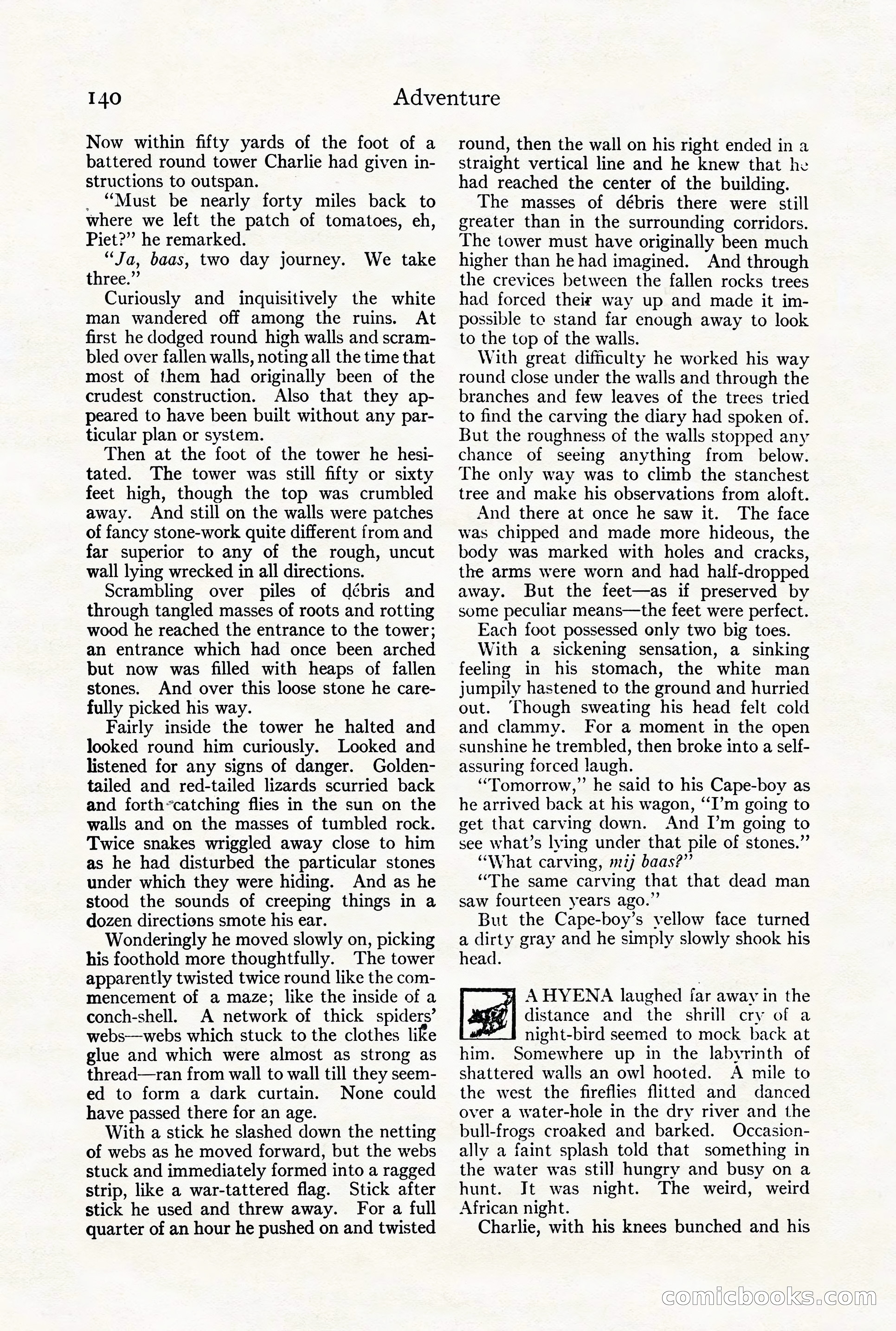Adventure Magazine Cover, August 18, 1921 — page 146 of 200