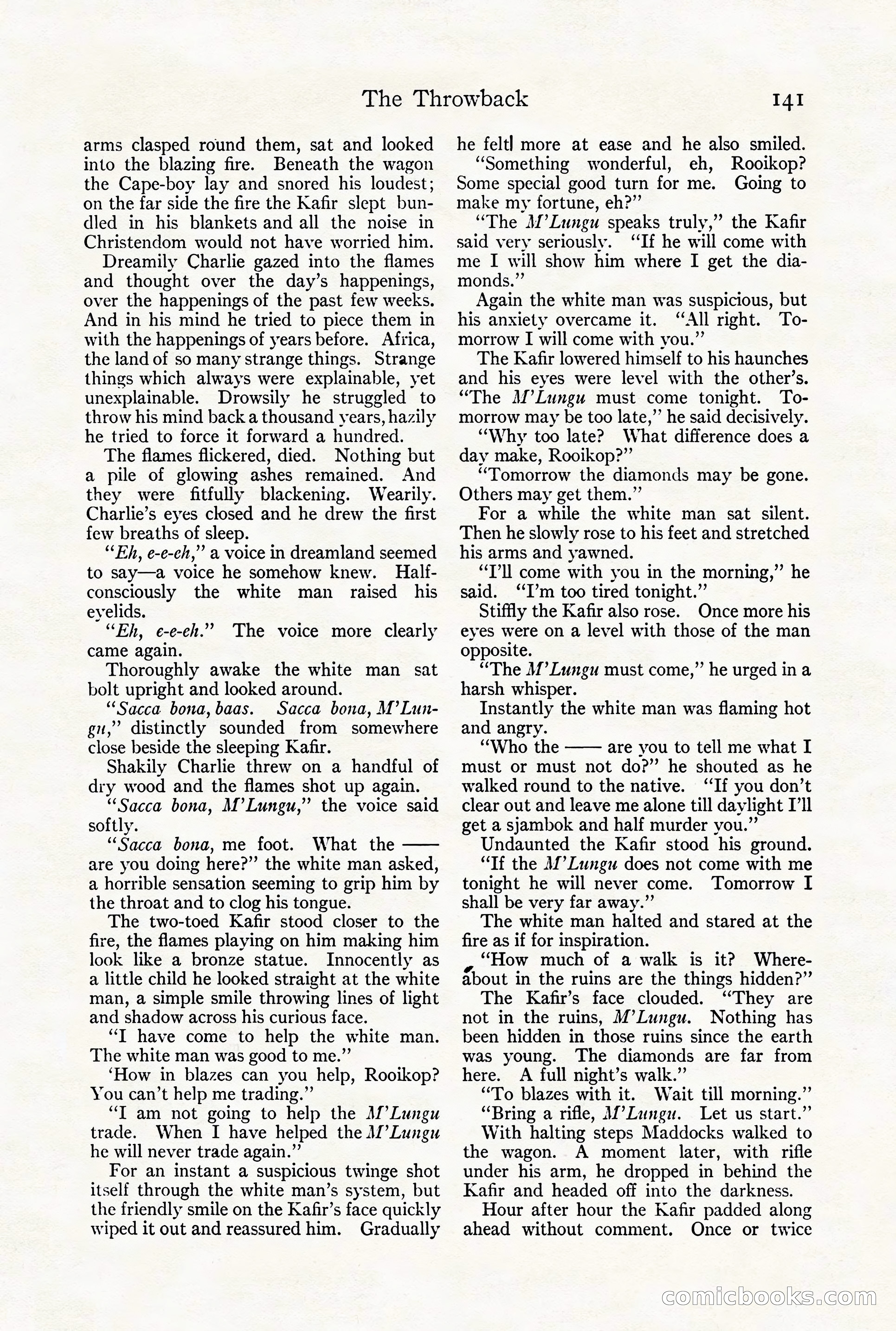 Adventure Magazine Cover, August 18, 1921 — page 147 of 200