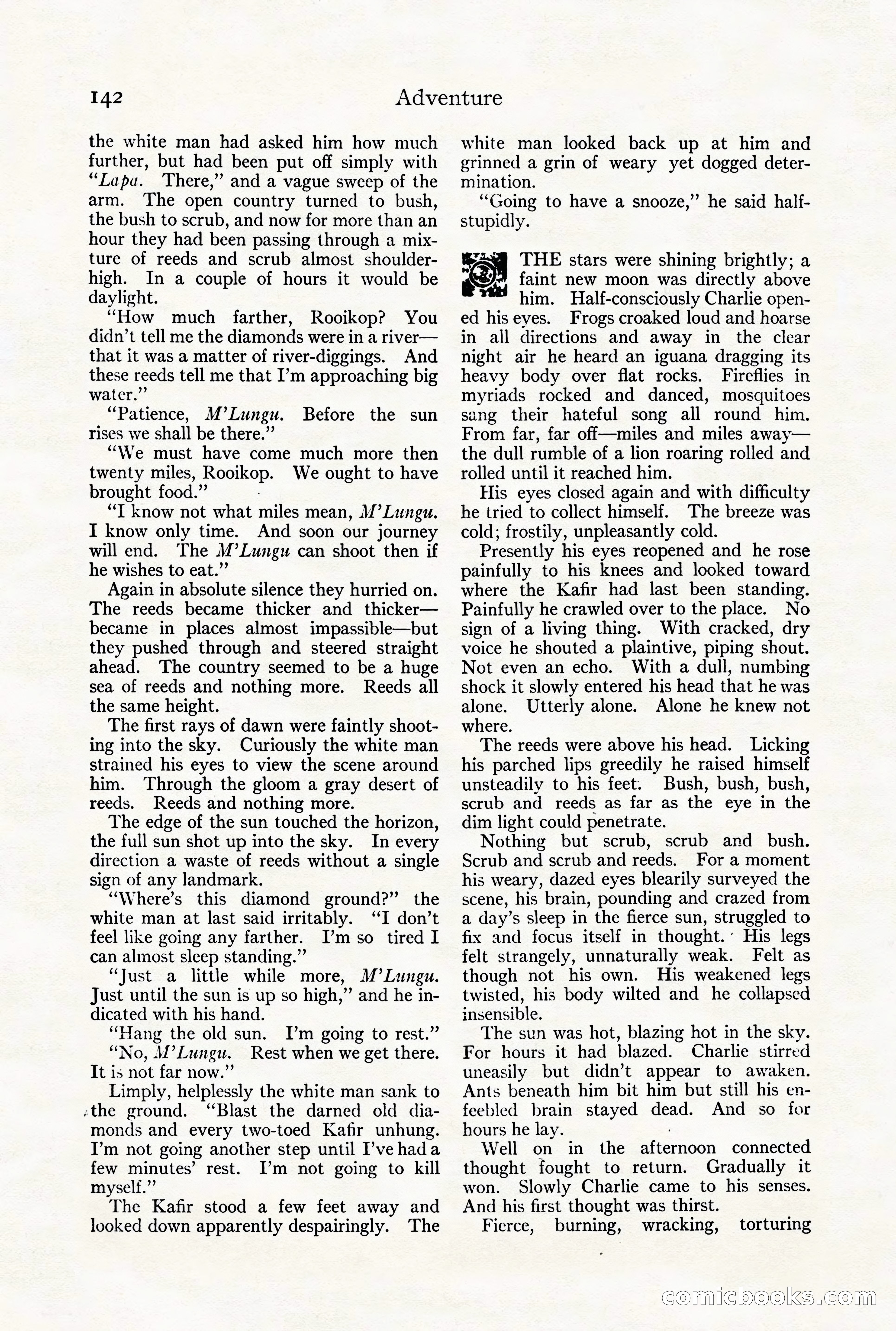 Adventure Magazine Cover, August 18, 1921 — page 148 of 200