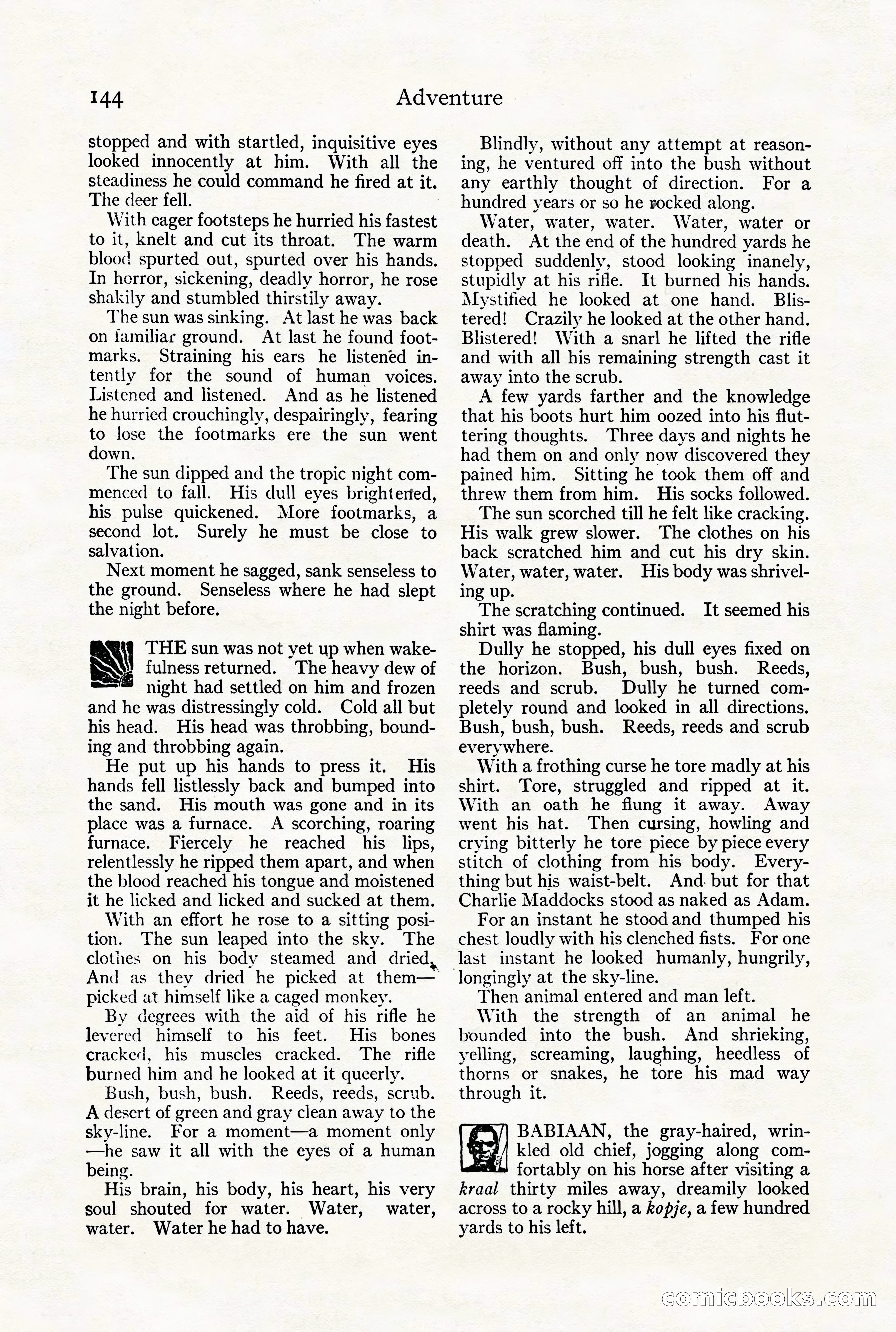 Adventure Magazine Cover, August 18, 1921 — page 150 of 200
