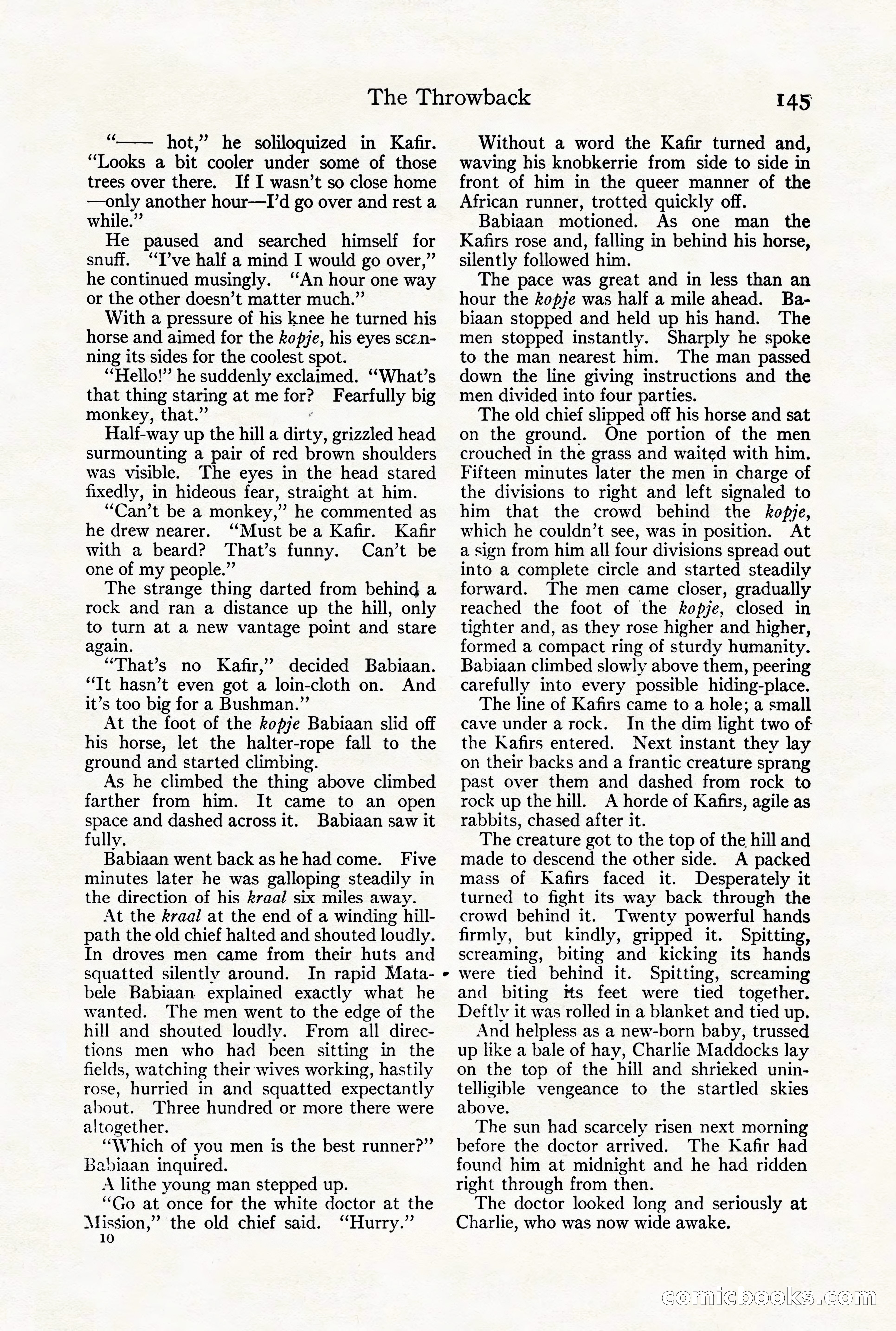 Adventure Magazine Cover, August 18, 1921 — page 151 of 200