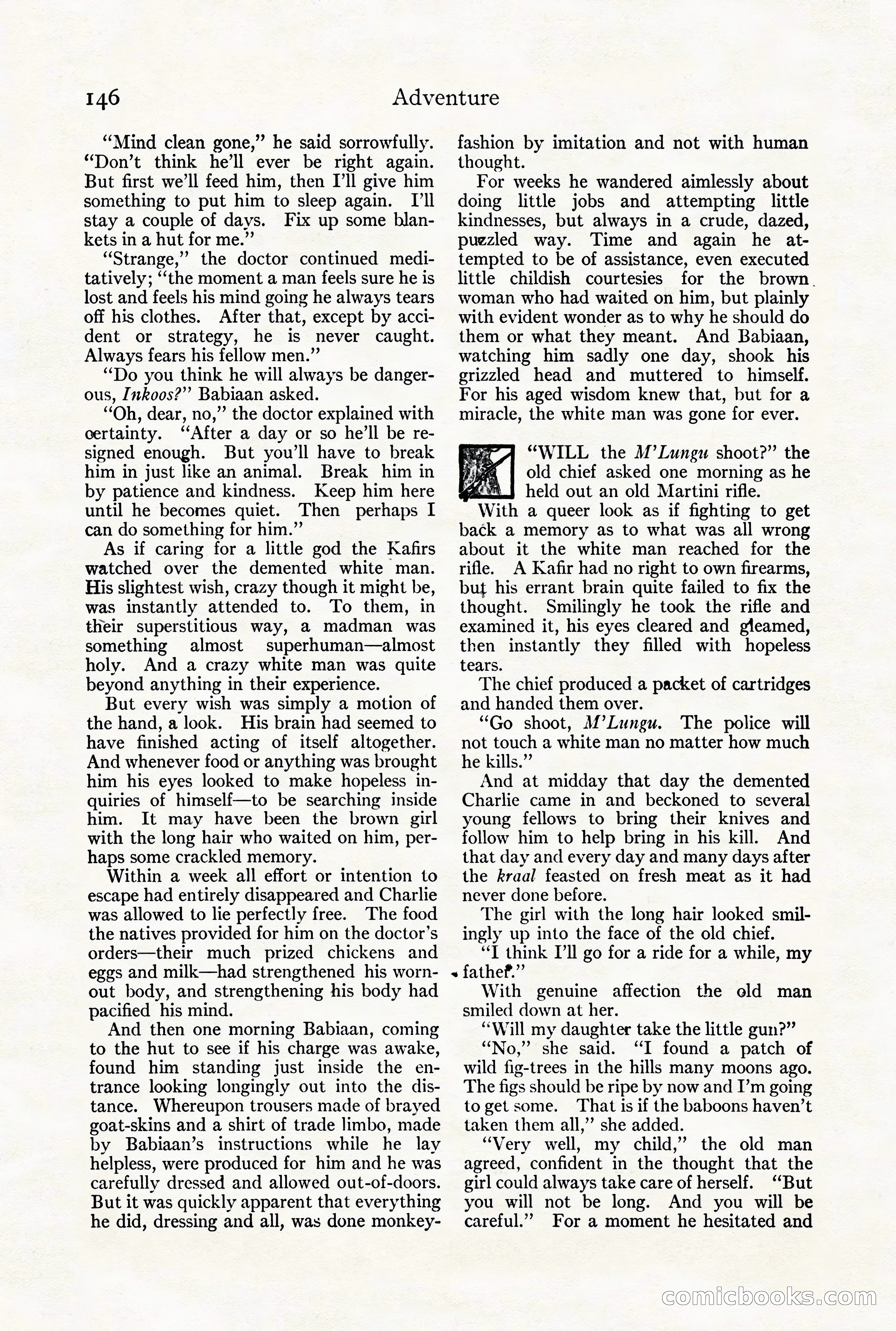 Adventure Magazine Cover, August 18, 1921 — page 152 of 200