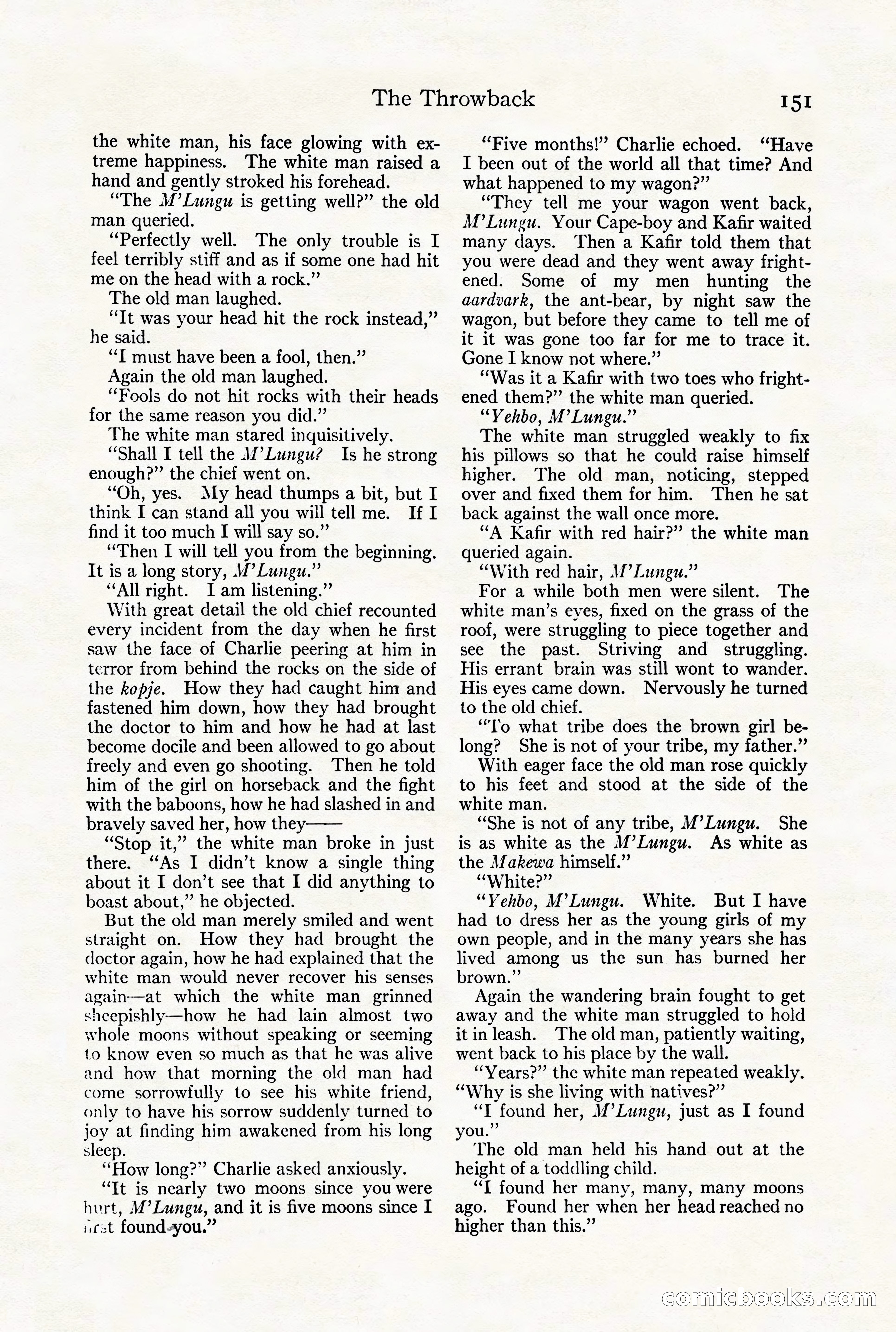 Adventure Magazine Cover, August 18, 1921 — page 157 of 200