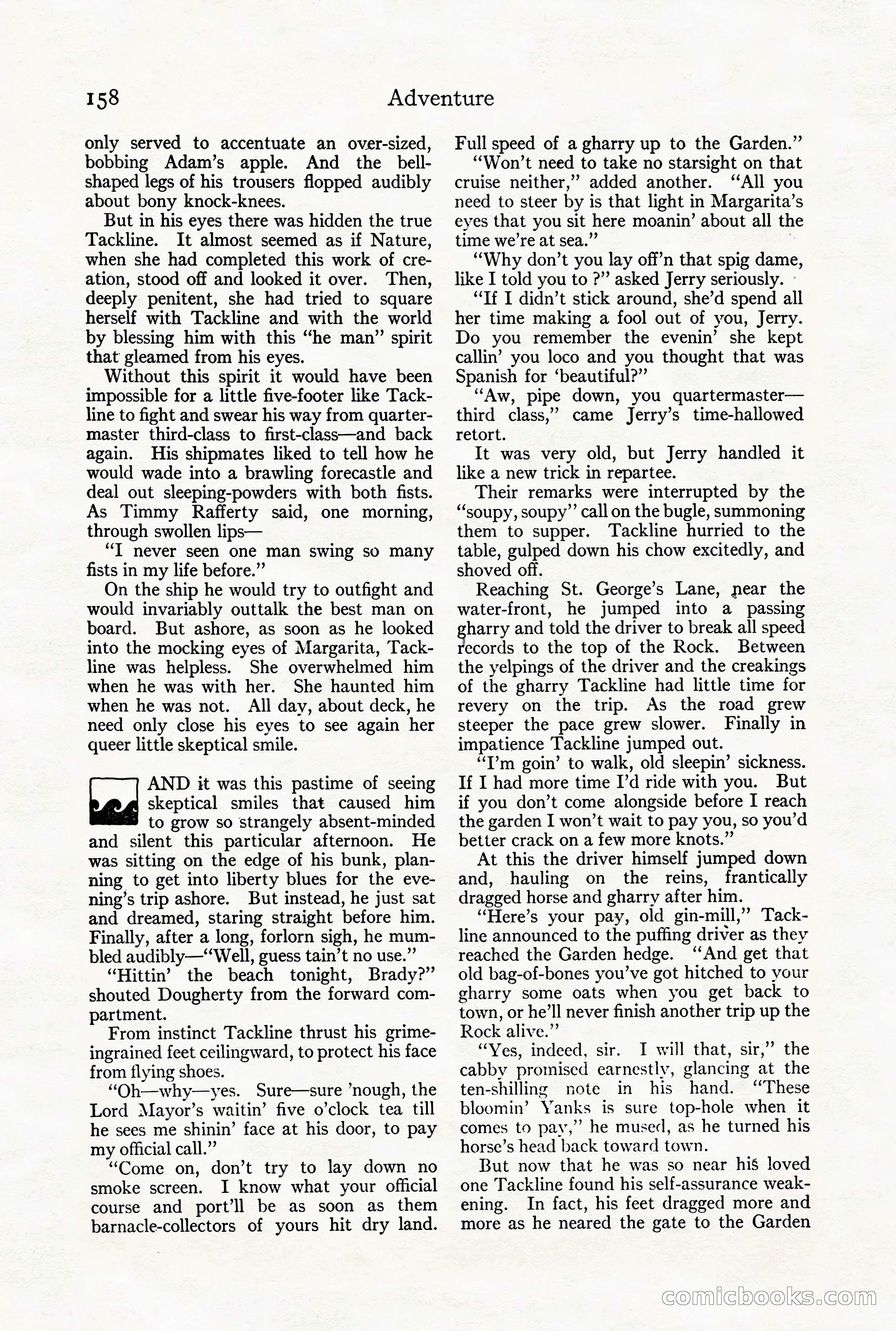 Adventure Magazine Cover, August 18, 1921 — page 164 of 200