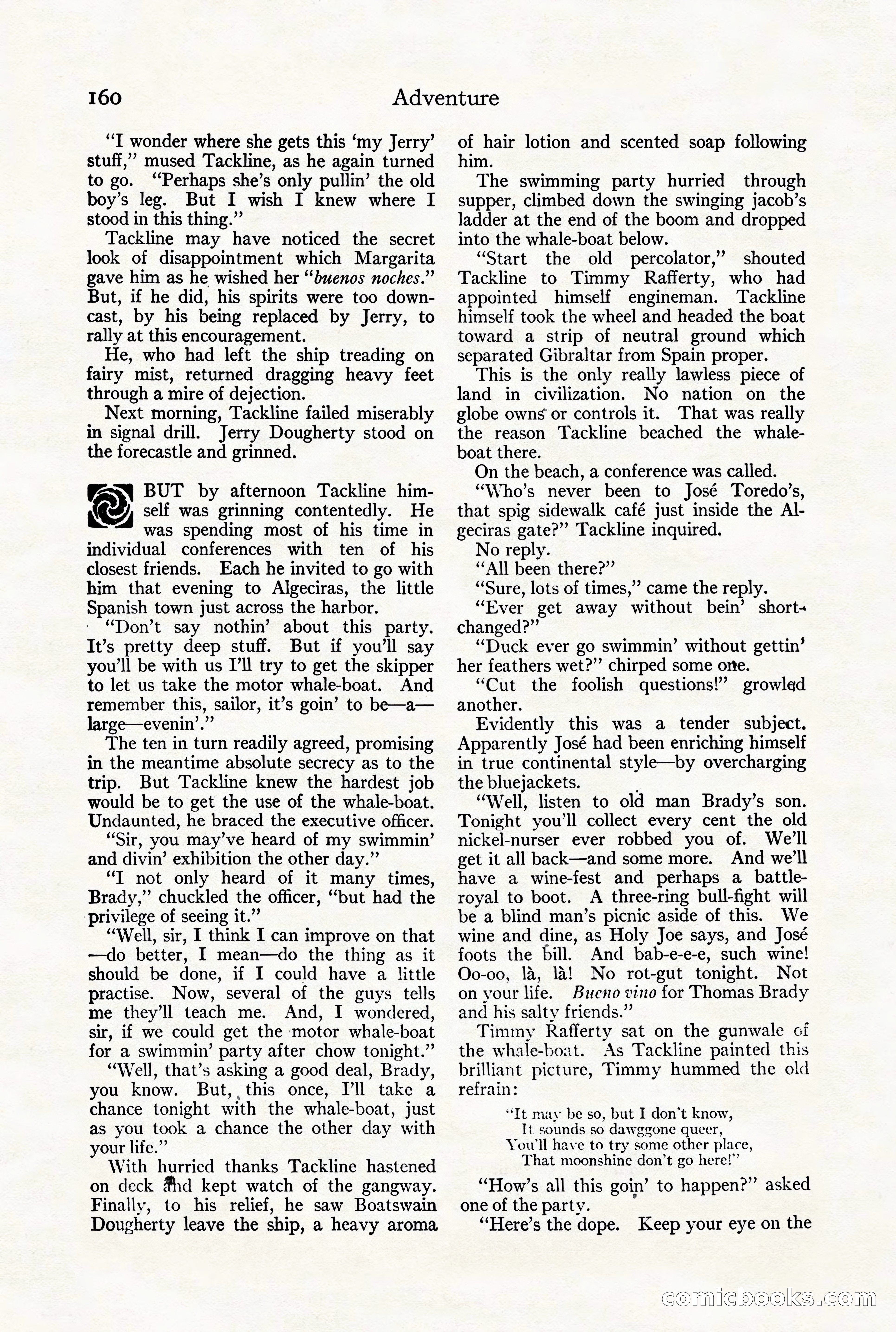 Adventure Magazine Cover, August 18, 1921 — page 166 of 200