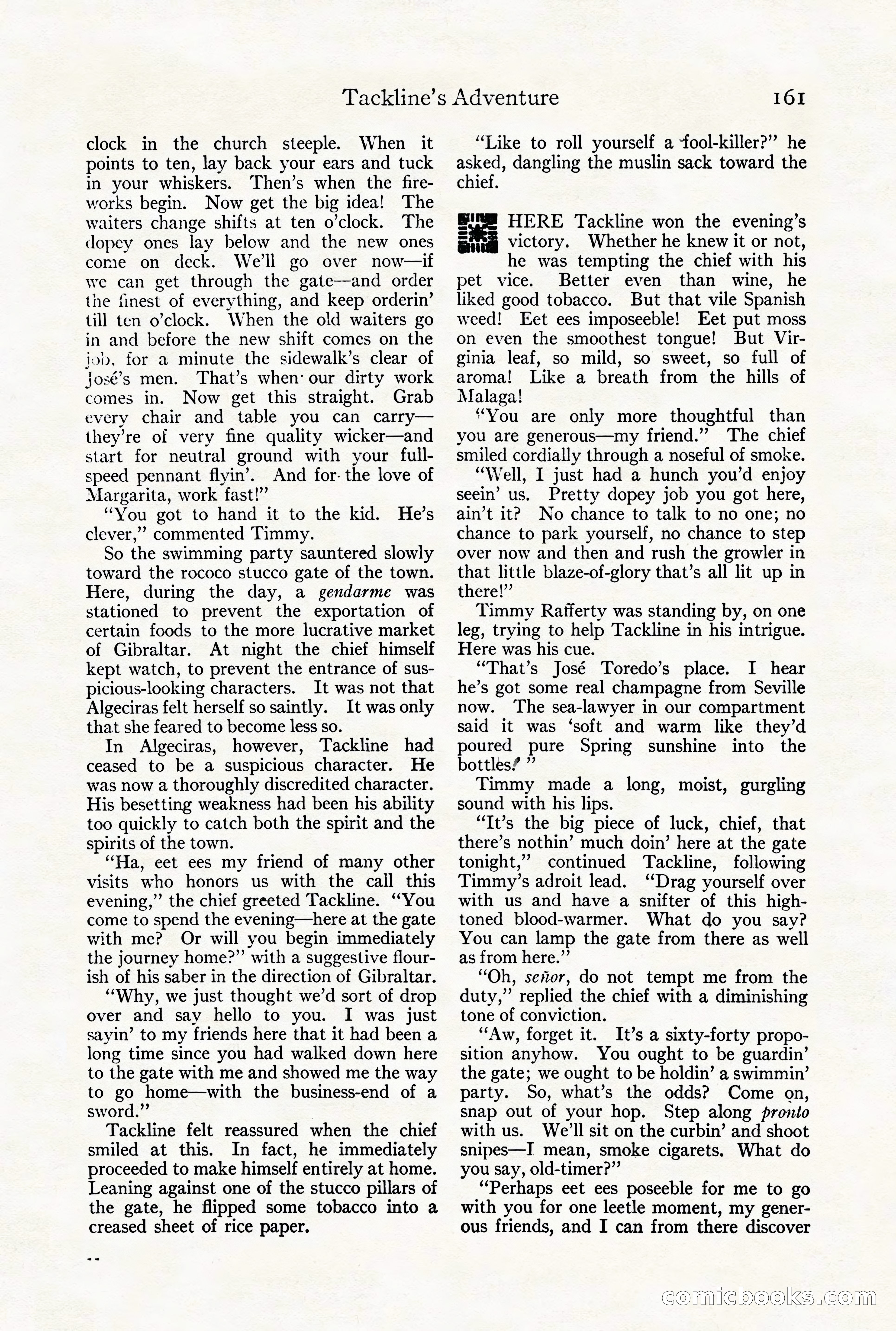 Adventure Magazine Cover, August 18, 1921 — page 167 of 200