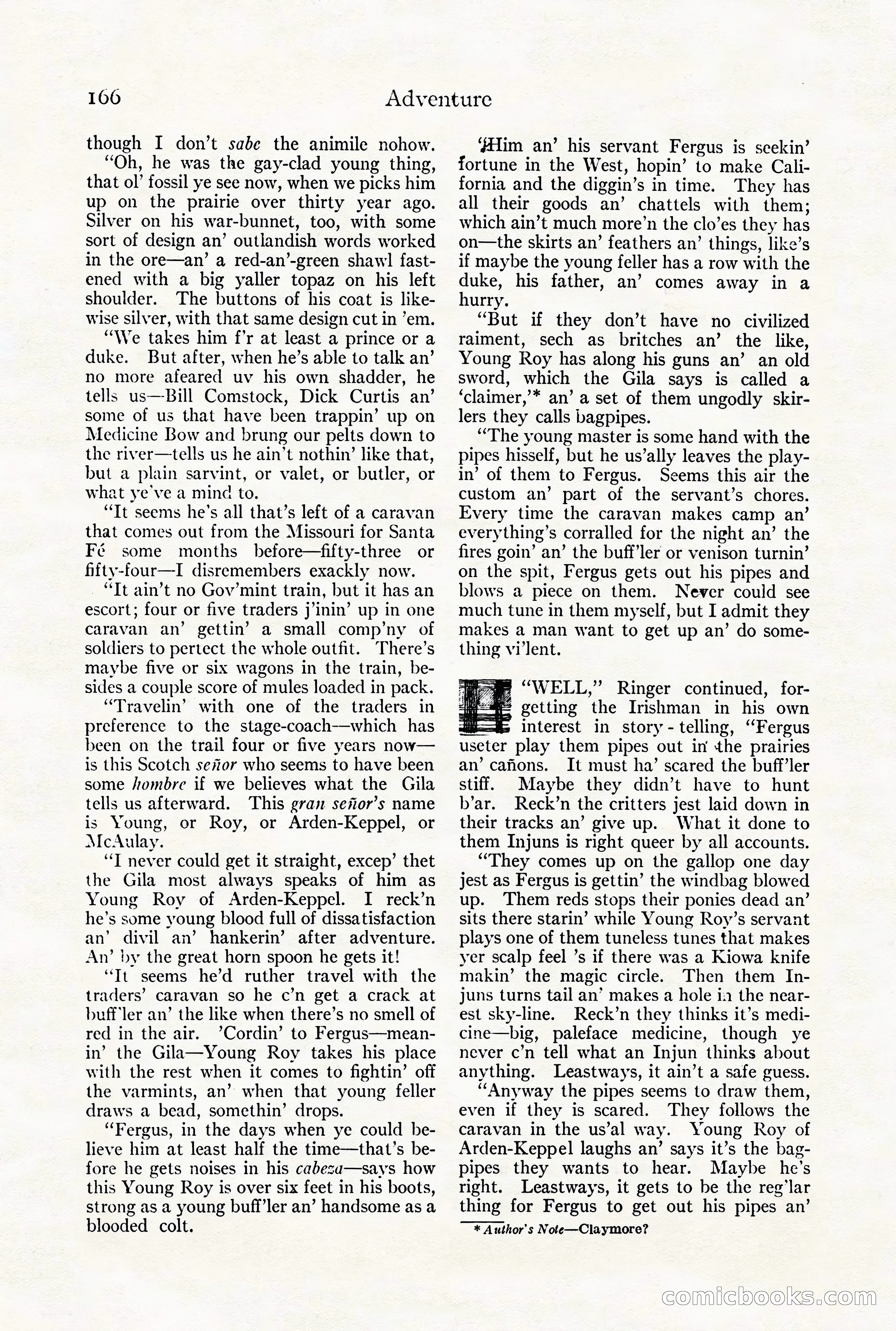Adventure Magazine Cover, August 18, 1921 — page 172 of 200
