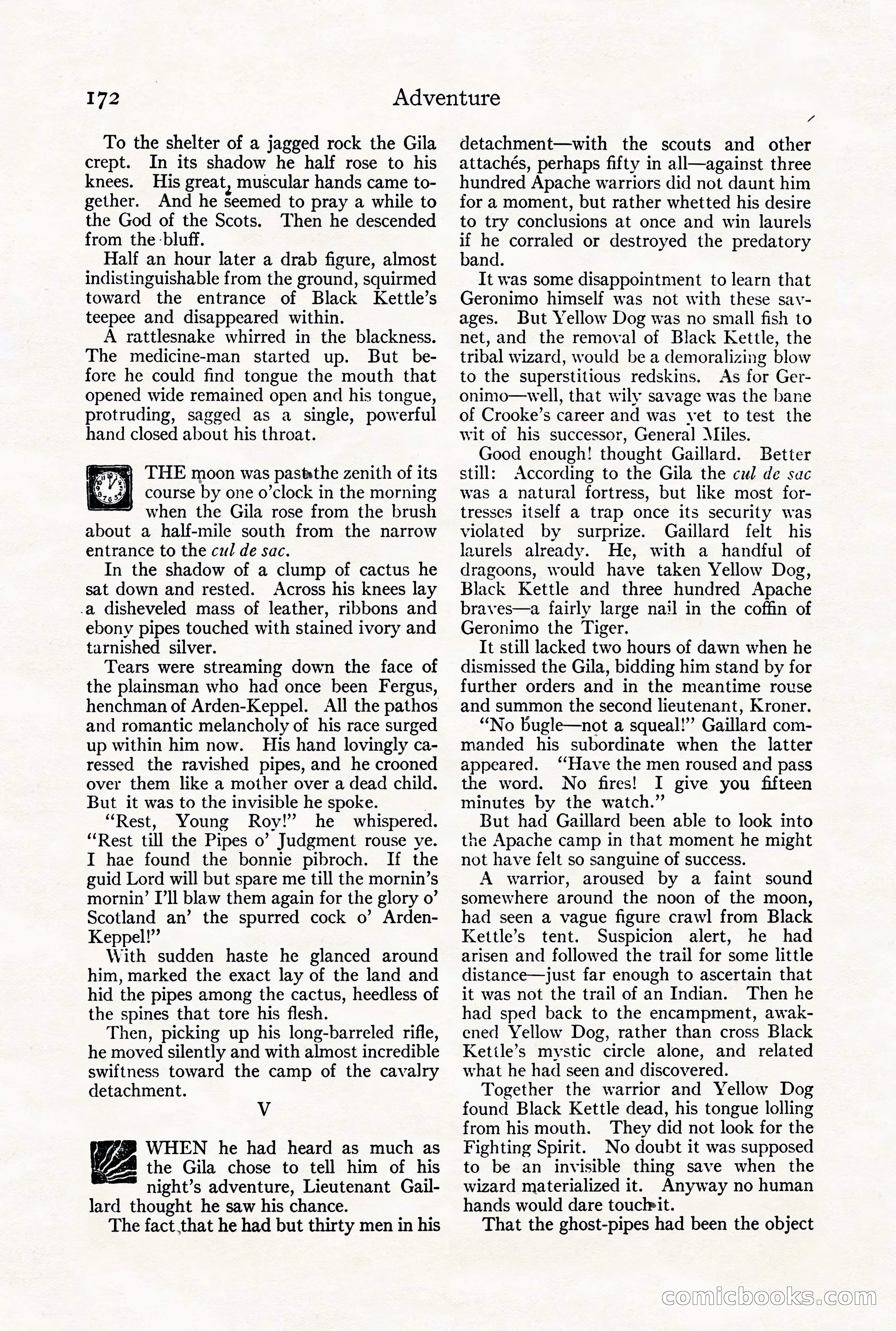 Adventure Magazine Cover, August 18, 1921 — page 178 of 200