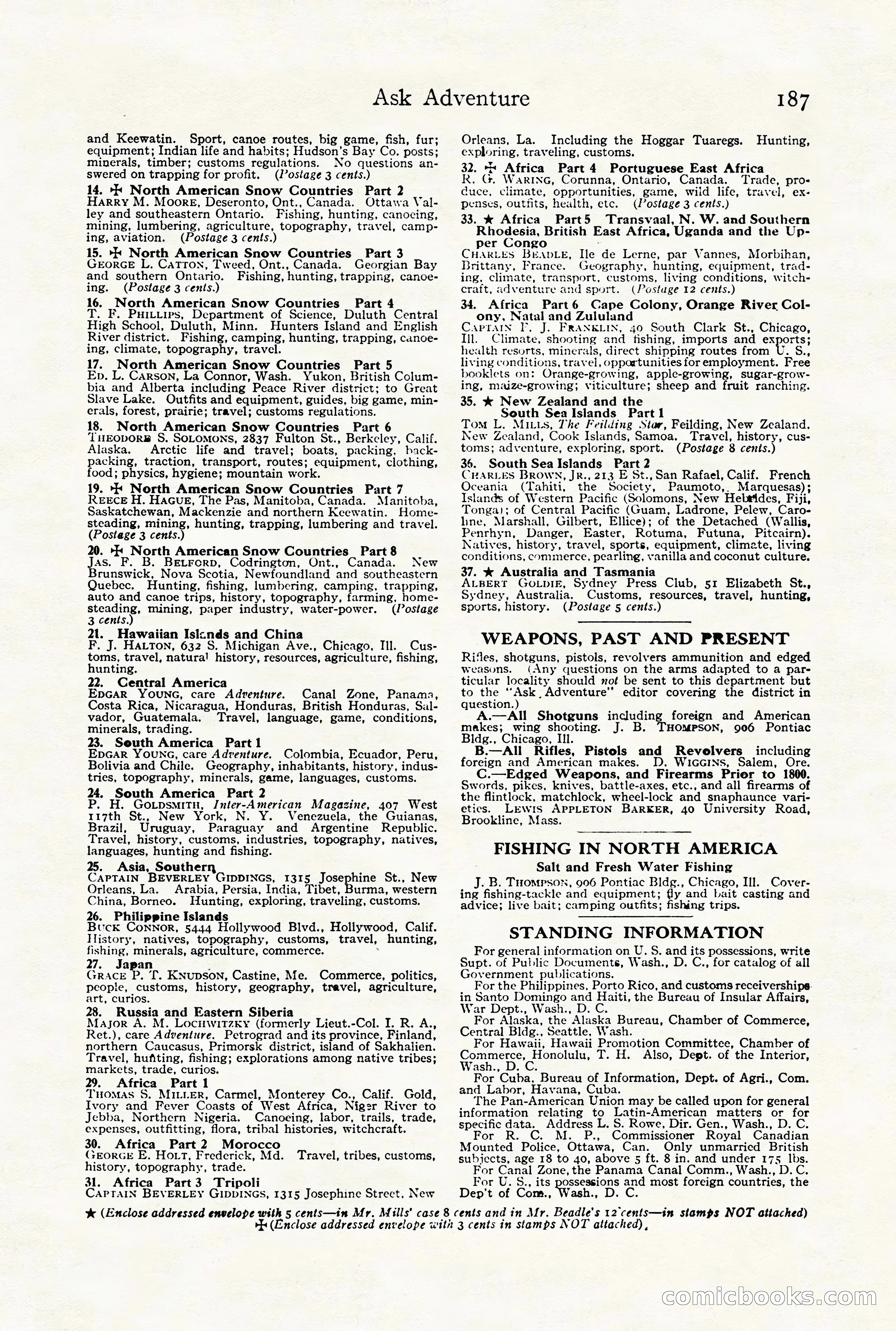 Adventure Magazine Cover, August 18, 1921 — page 193 of 200