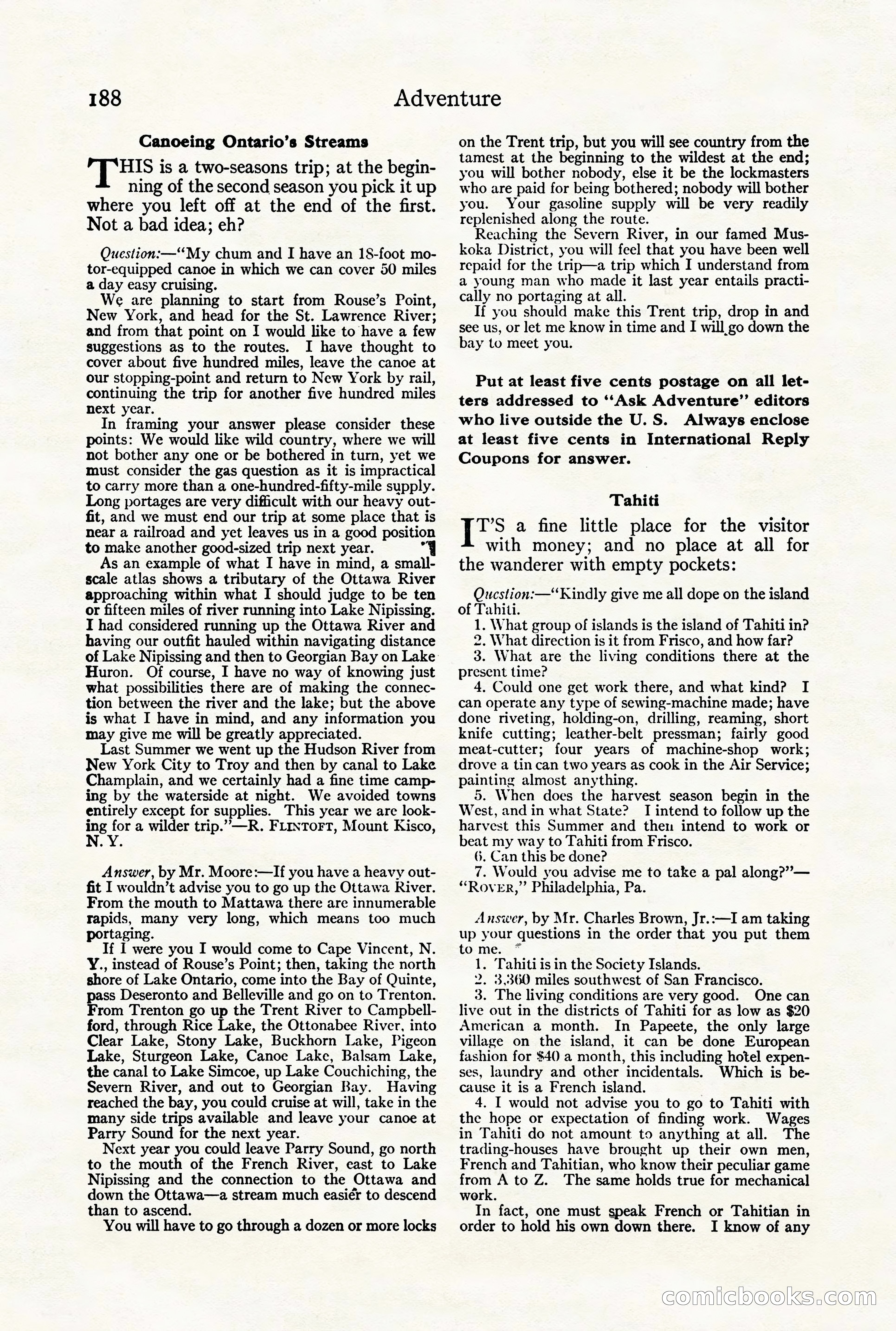 Adventure Magazine Cover, August 18, 1921 — page 194 of 200