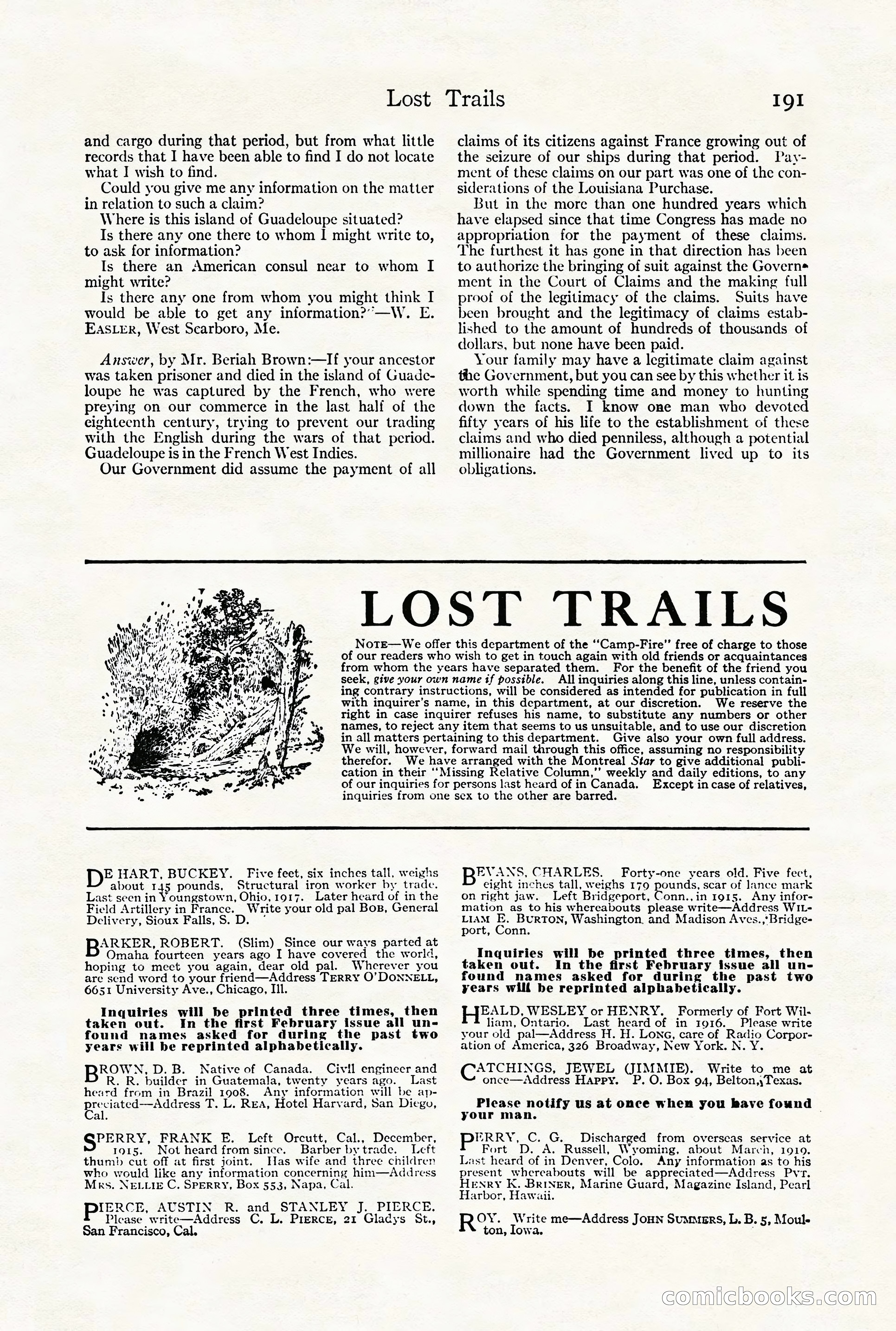 Adventure Magazine Cover, August 18, 1921 — page 197 of 200