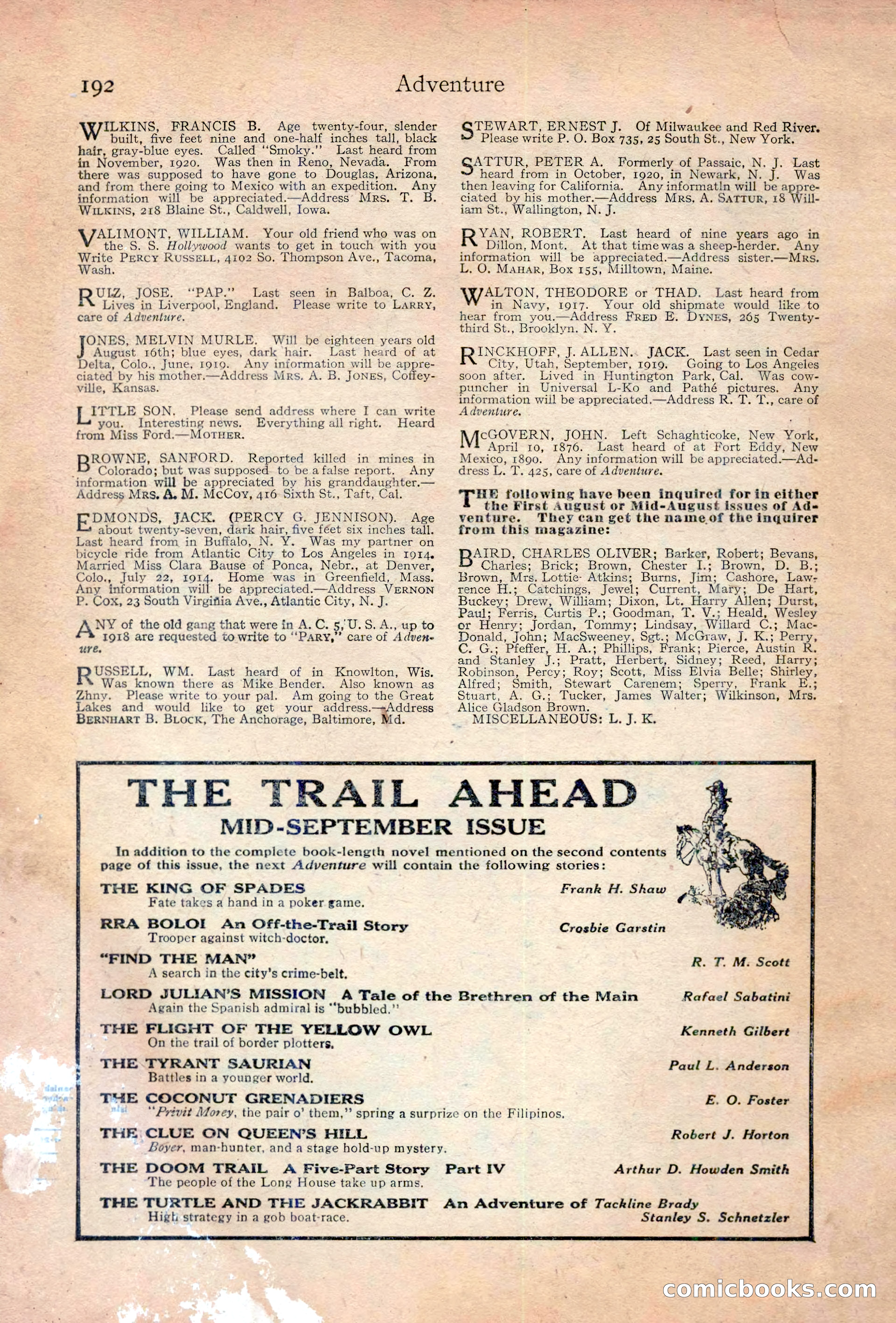 Adventure Magazine Cover — page 198 of 200
